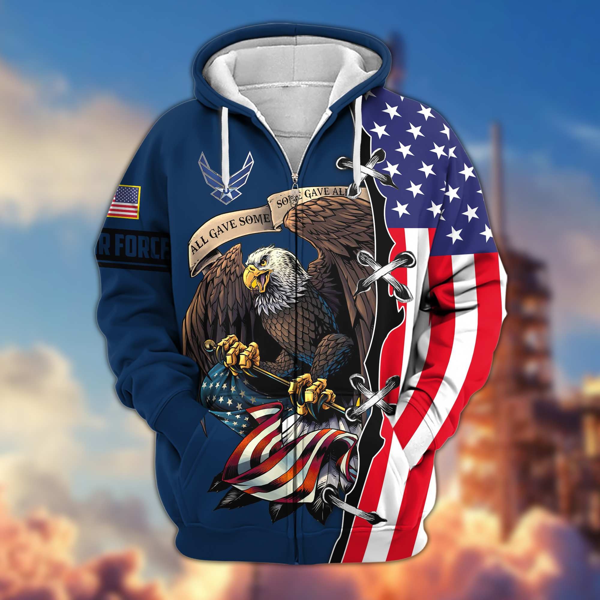 Premium USAF Veterans Zip Hoodie VPVC604812, Gifts For Air Force Veteran