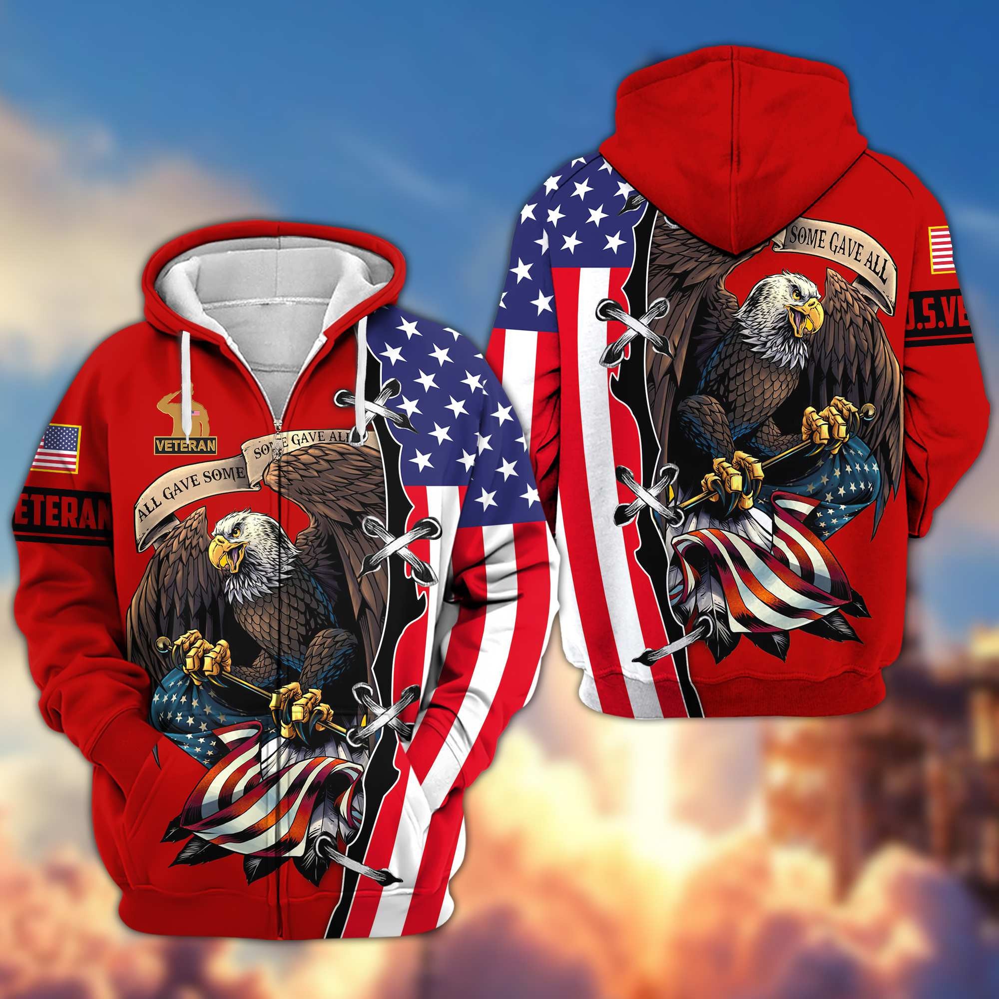 Premium US Veteran Zip Hoodie VPVC604807, Gifts For US Veteran