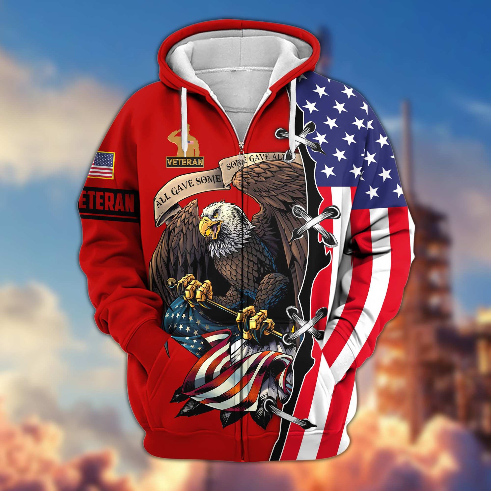 Premium US Veteran Zip Hoodie VPVC604807, Gifts For US Veteran