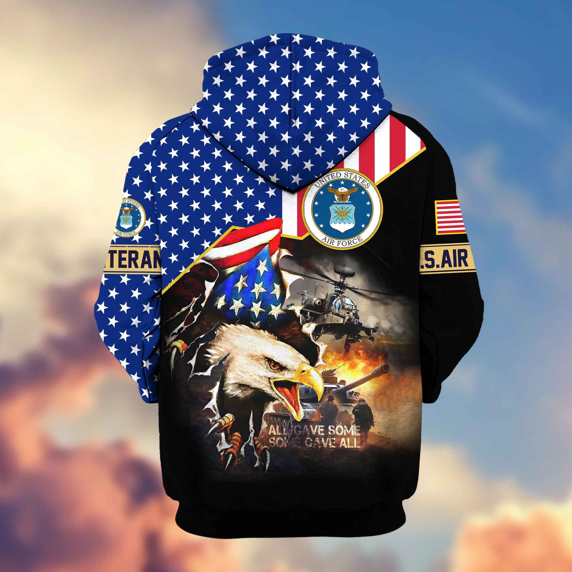 Premium USAF Veteran Zip Hoodie VPVC604604, Gifts For Air Force Veteran