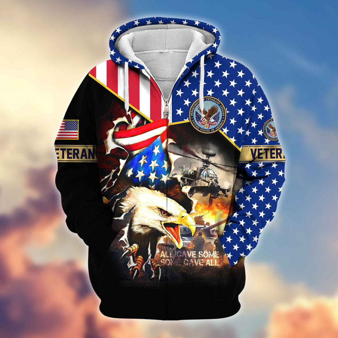 Premium US Veteran Zip Hoodie VPVC604607, Gifts For US Veteran