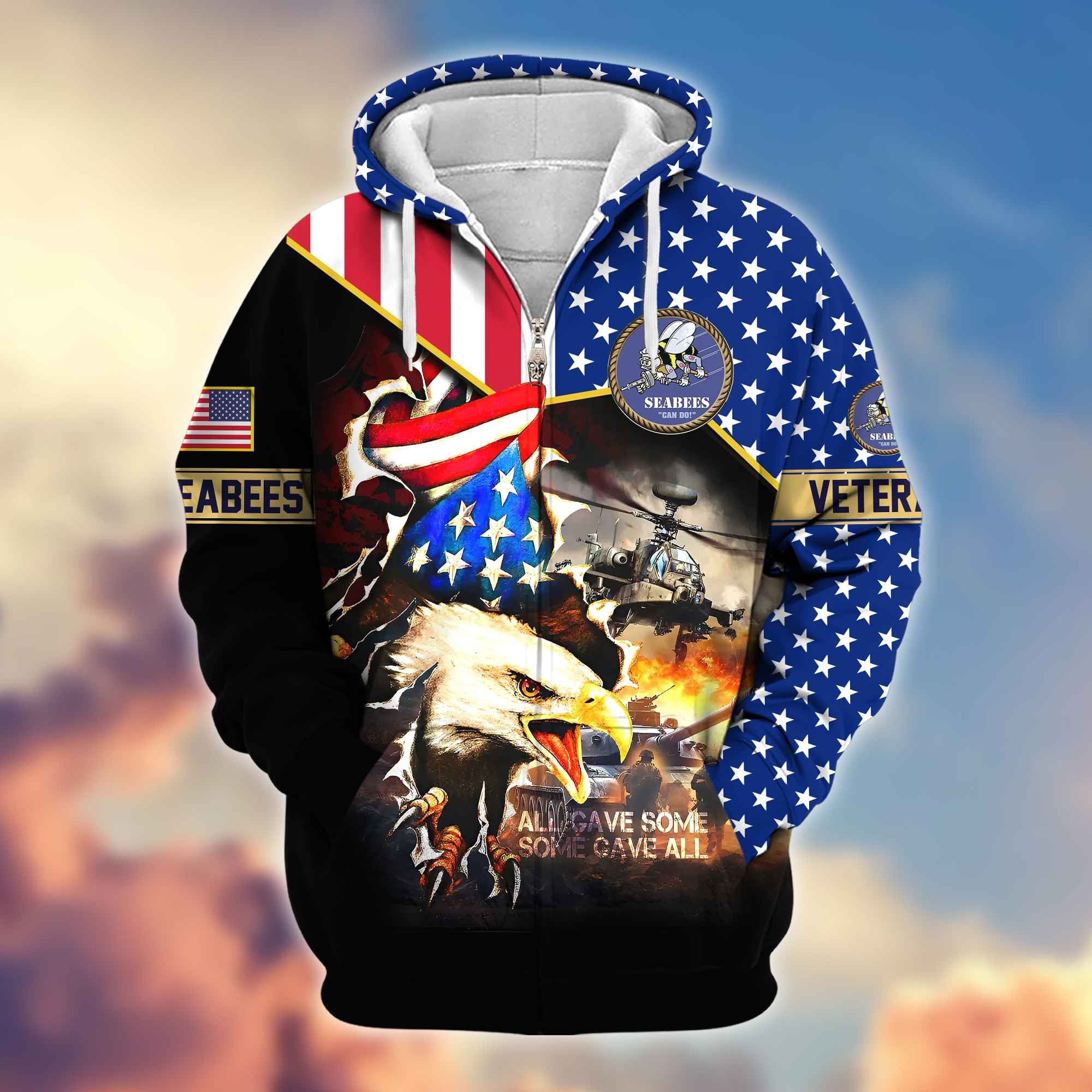 Premium US Seabees Zip Hoodie VPVC604609, Gifts For Seabees Veteran