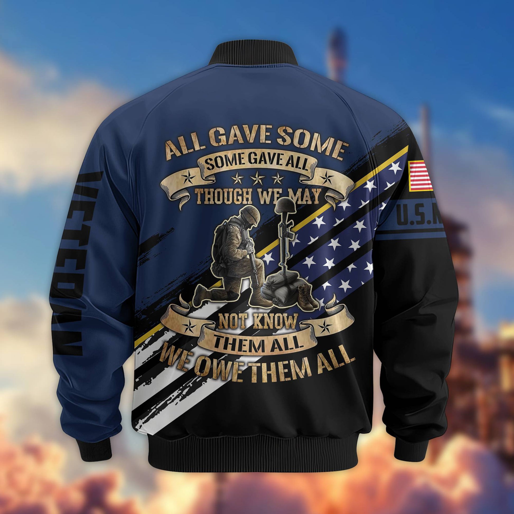 Premium US Navy Veteran Bomber Jacket VPVC801502, Gifts For US Navy Veteran
