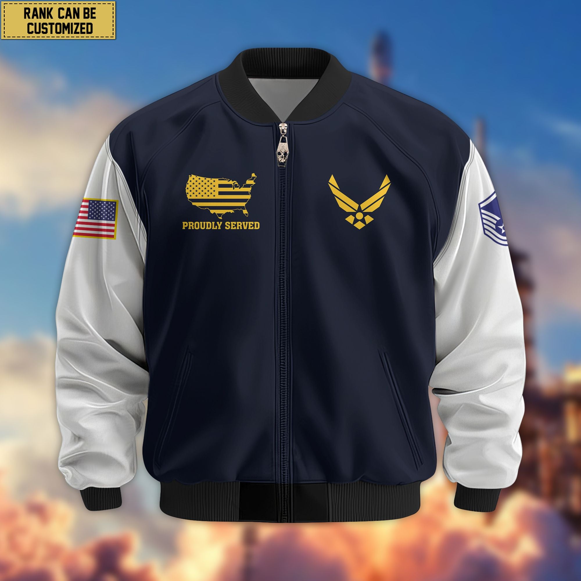 Premium Custom USAF Veteran Bomber Jacket VPVC801604, Gifts For US Air Force Veteran