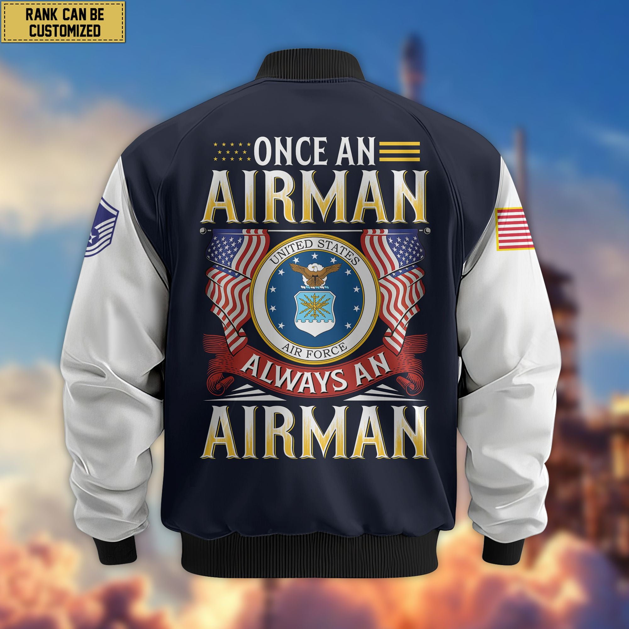 Premium Custom USAF Veteran Bomber Jacket VPVC801604, Gifts For US Air Force Veteran