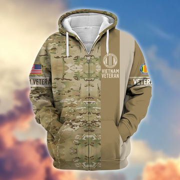 Premium Vietnam Veteran Zip Hoodie VPVC605306, Gifts For Vietnam Veteran
