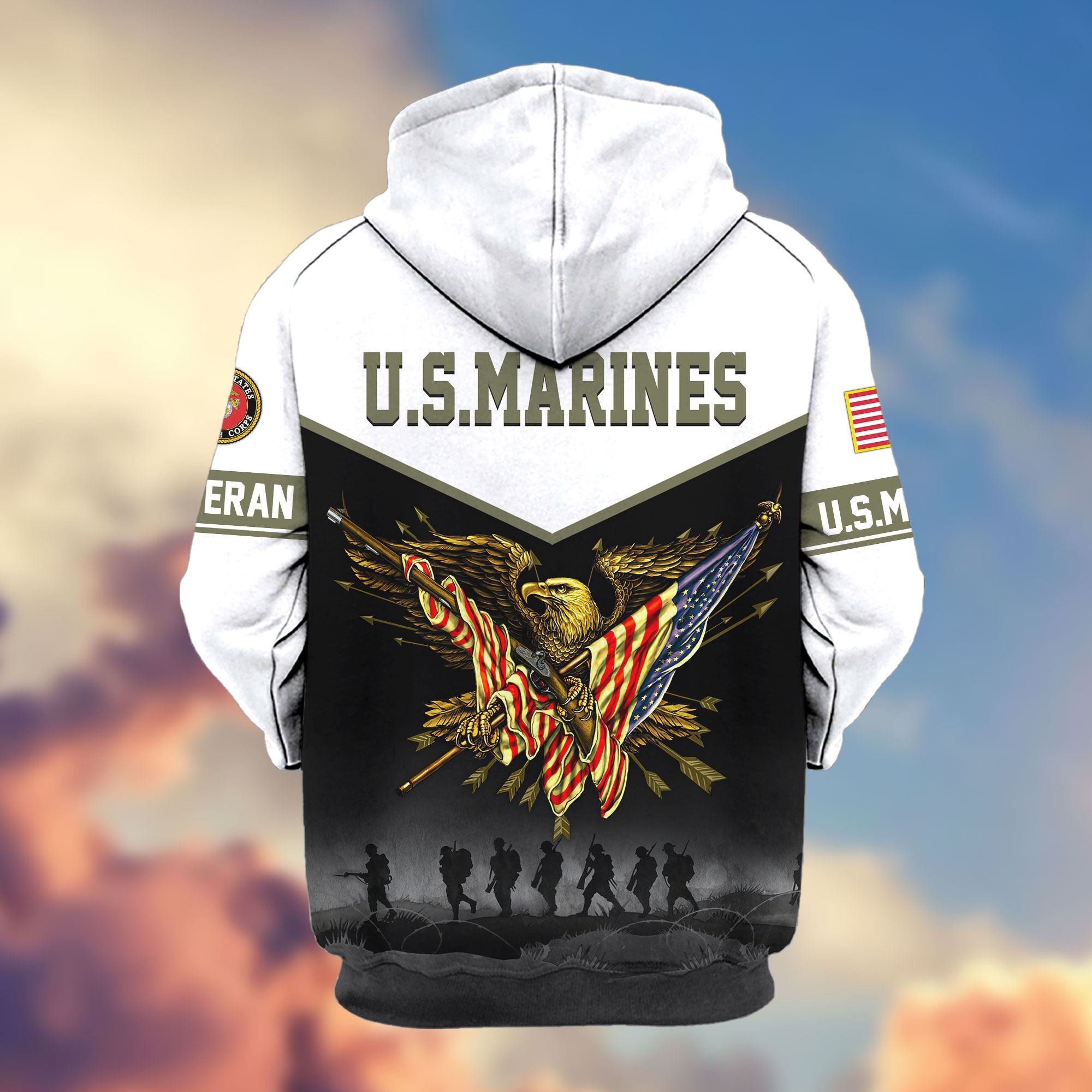 Premium US Veterans Zip Hoodie APHN091013, Gifts For US Veterans, Gifts For Veterans Day