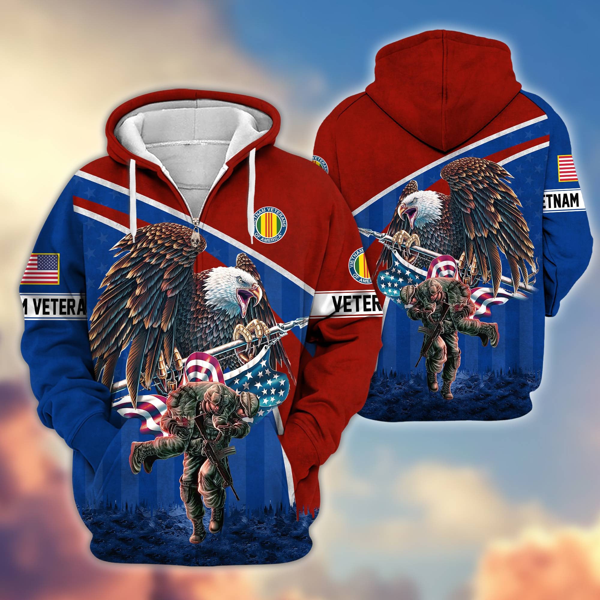 Premium Vietnam Veteran Zip Hoodie VPVC605206, Gifts For Vietnam Veteran