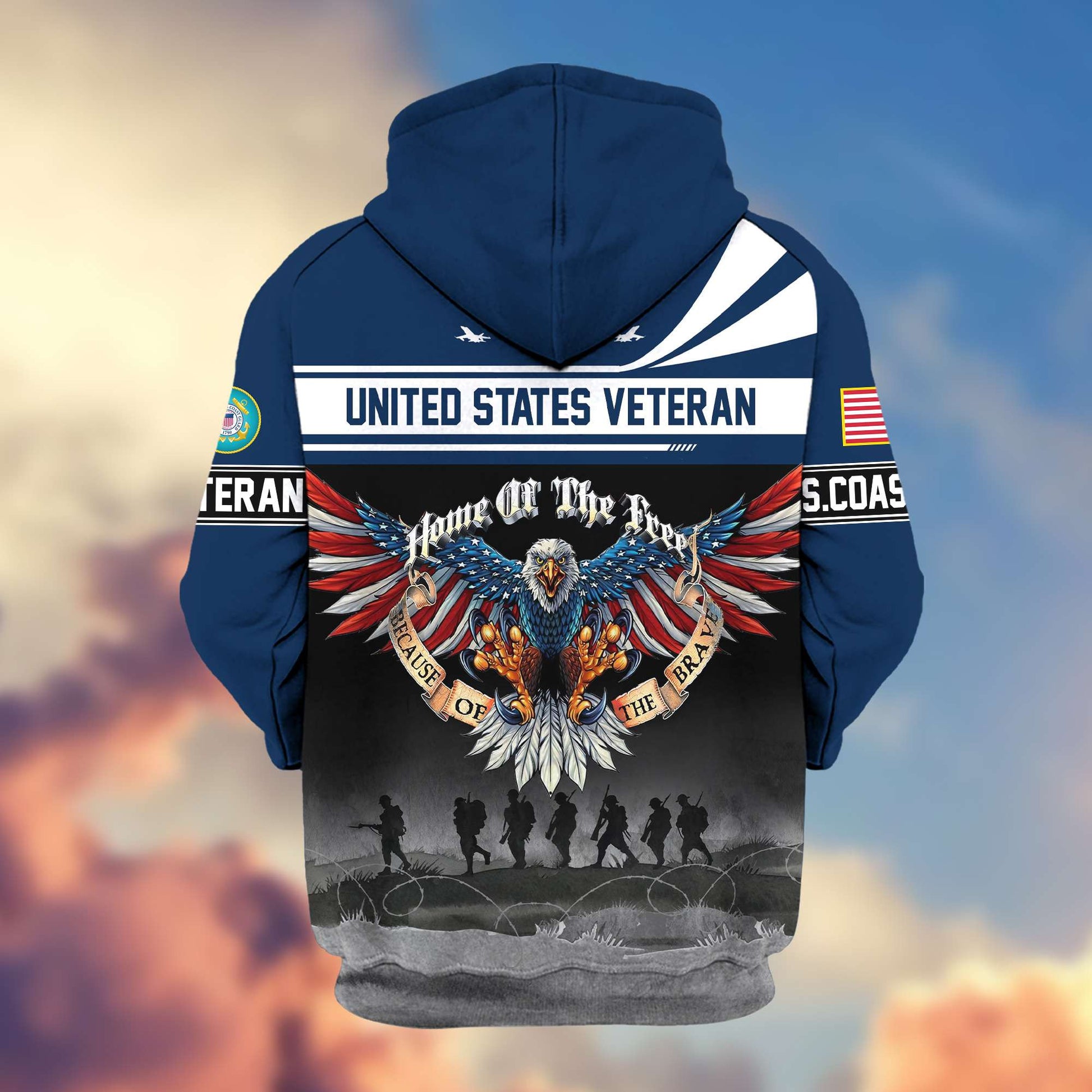 Premium USCG Veterans Zip Hoodie VPVC604105, Gifts For Coast Guard Veteran