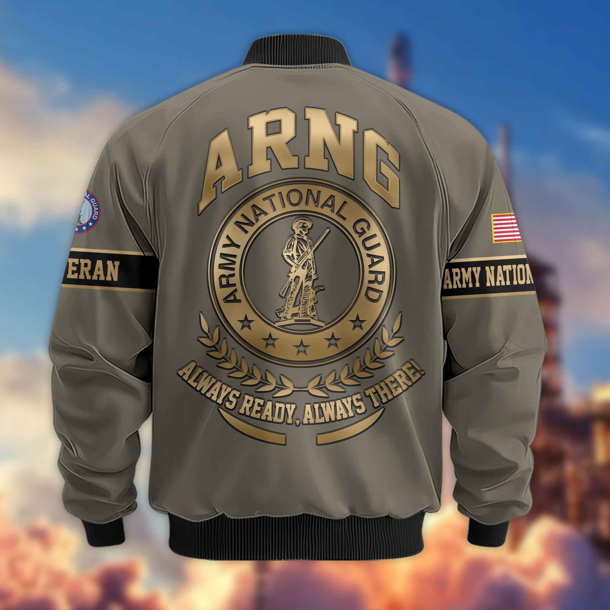Premium Proudly Served US Veterans Bomber Jacket APHN111011, Gifts For US Veterans, Gifts For Veterans Day