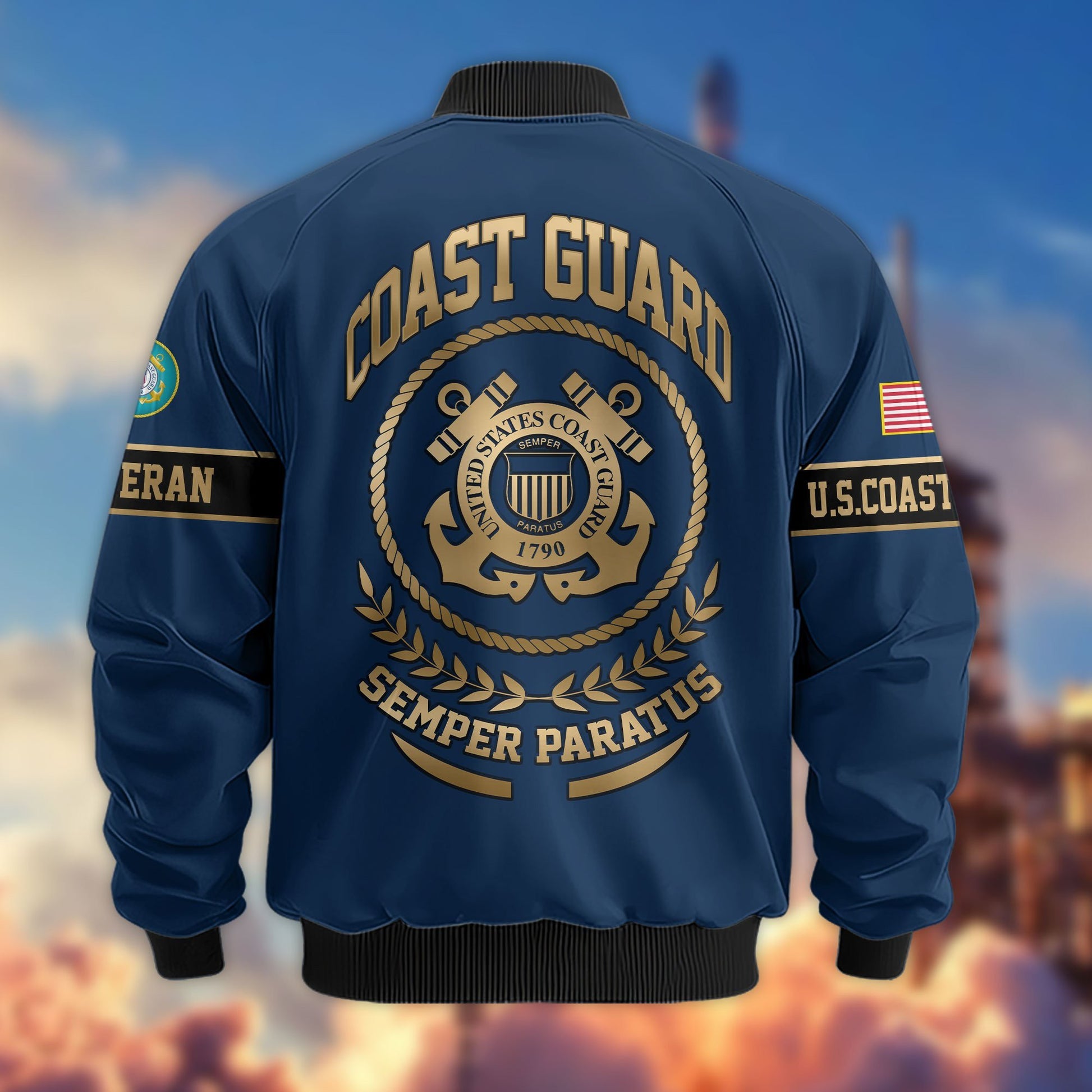 Premium Proudly Served US Veterans Bomber Jacket APHN111011, Gifts For US Veterans, Gifts For Veterans Day
