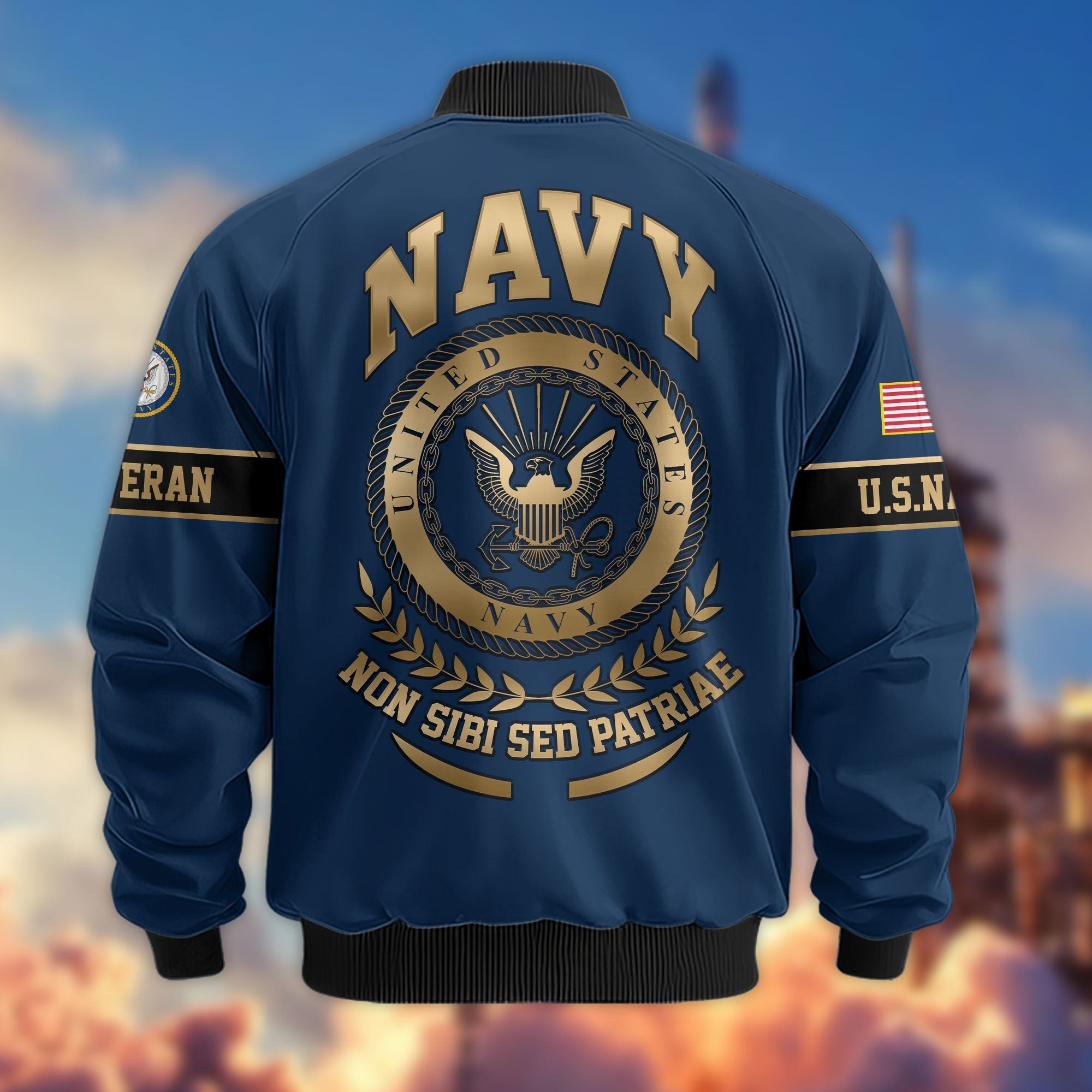 Premium Proudly Served US Veterans Bomber Jacket APHN111011, Gifts For US Veterans, Gifts For Veterans Day