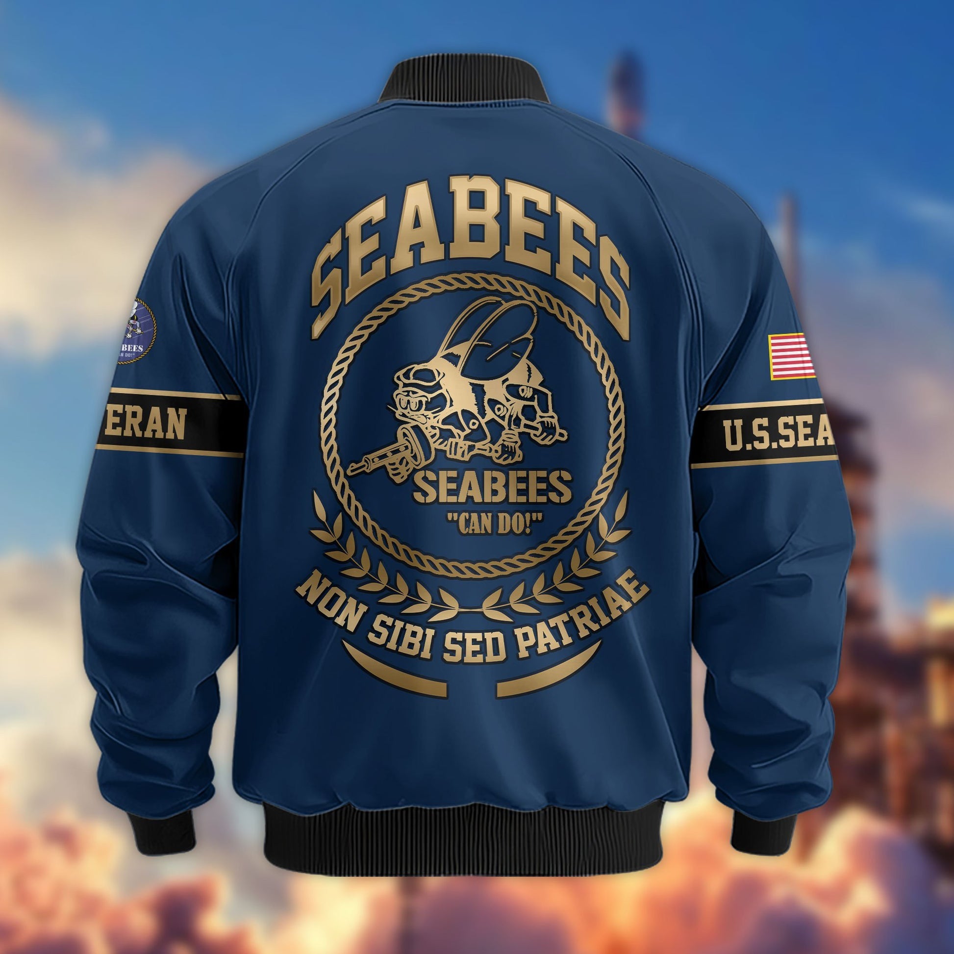 Premium Proudly Served US Veterans Bomber Jacket APHN111011, Gifts For US Veterans, Gifts For Veterans Day