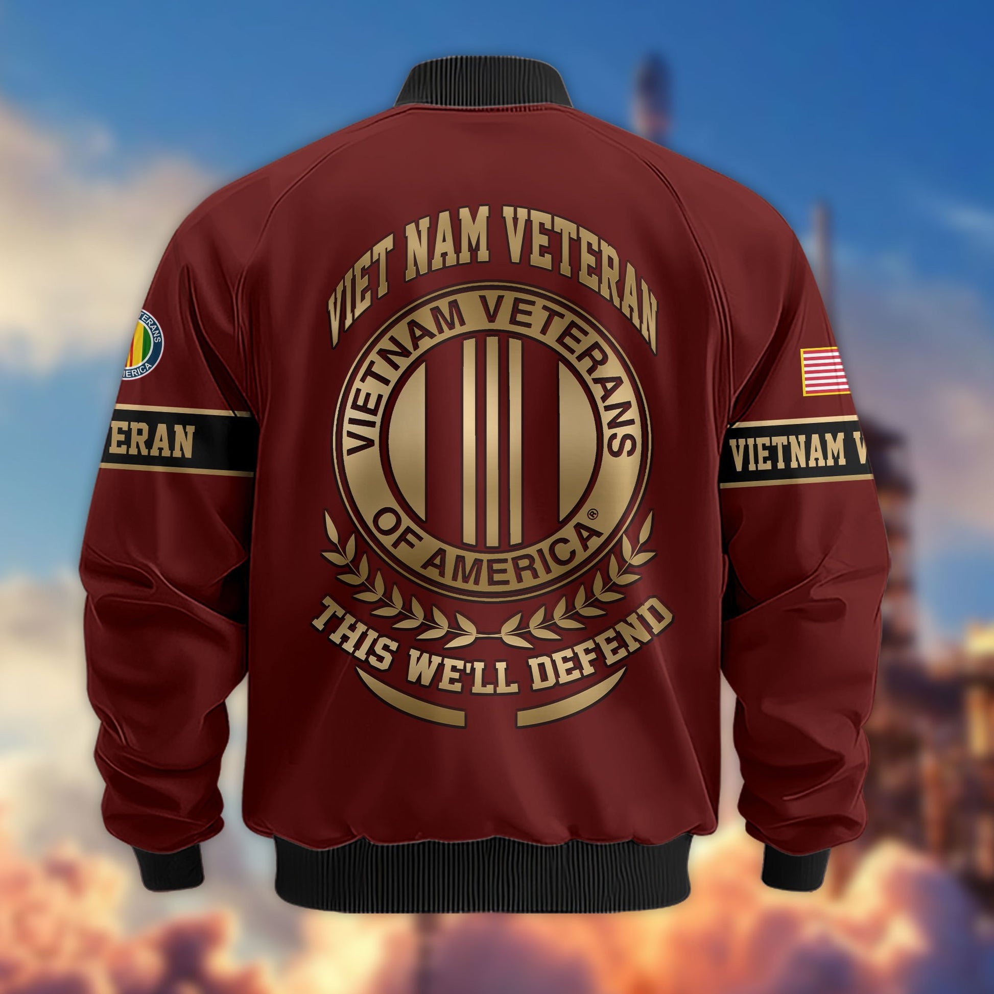 Premium Proudly Served US Veterans Bomber Jacket APHN111011, Gifts For US Veterans, Gifts For Veterans Day