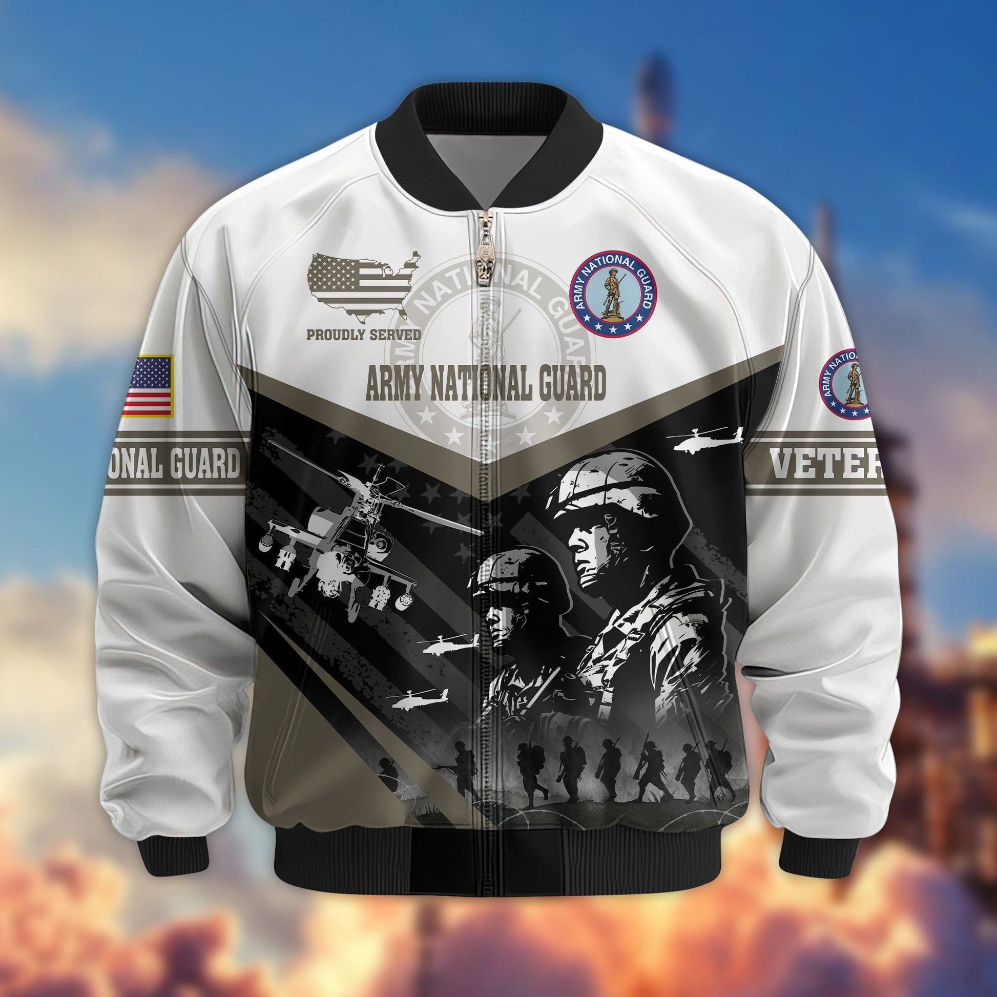 Premium US Veterans Bomber Jacket BPVC101001, Gifts For US Veterans, Gifts For Veterans Day