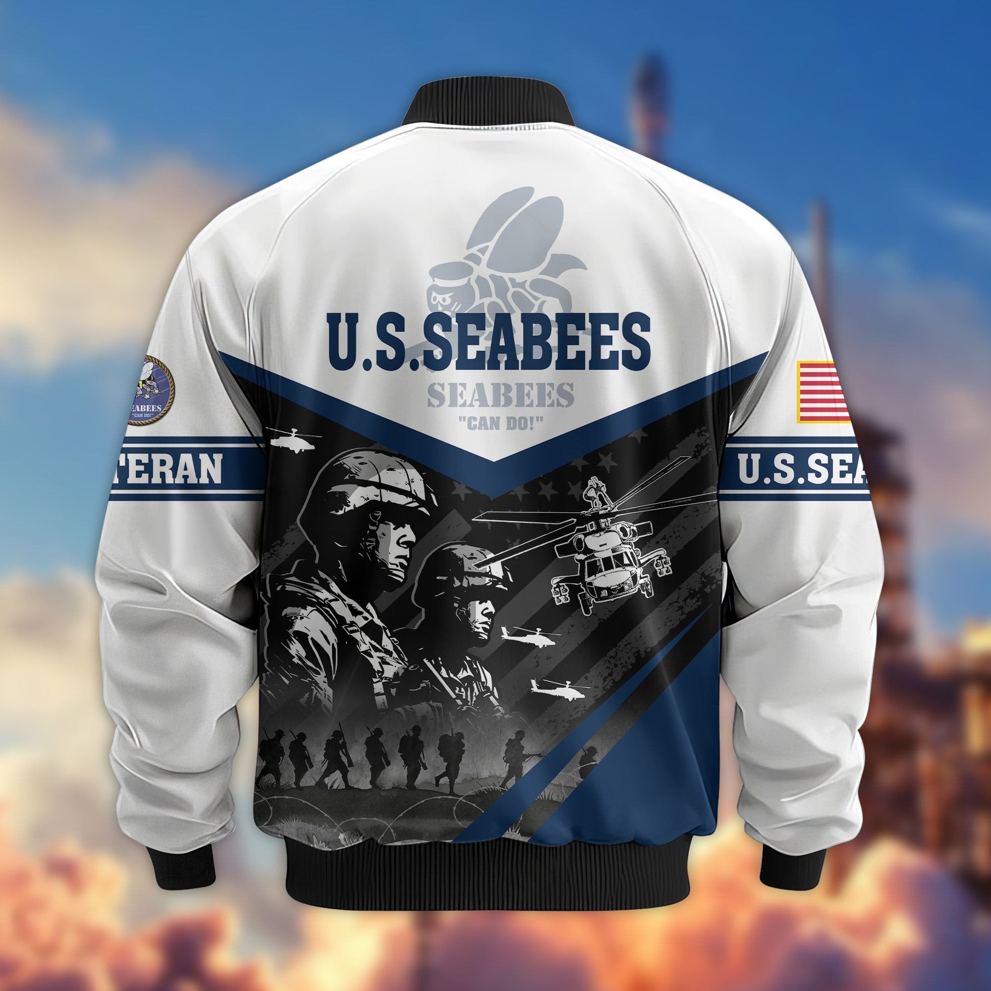 Premium US Veterans Bomber Jacket BPVC101001, Gifts For US Veterans, Gifts For Veterans Day