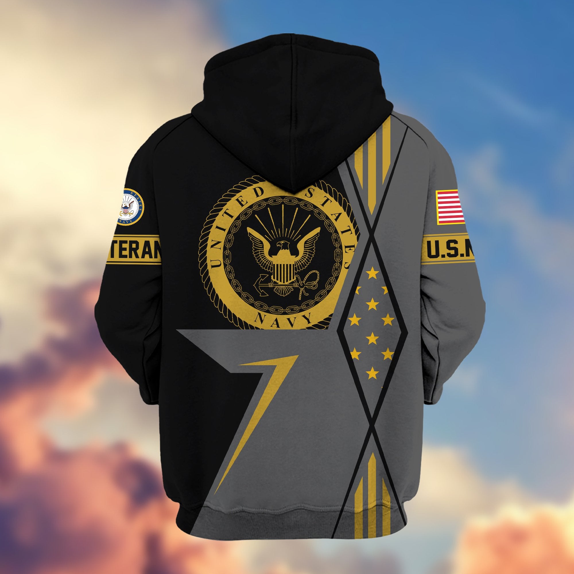 Premium US Navy Veteran Zip Hoodie VPVC605502, Gifts For Navy Veteran