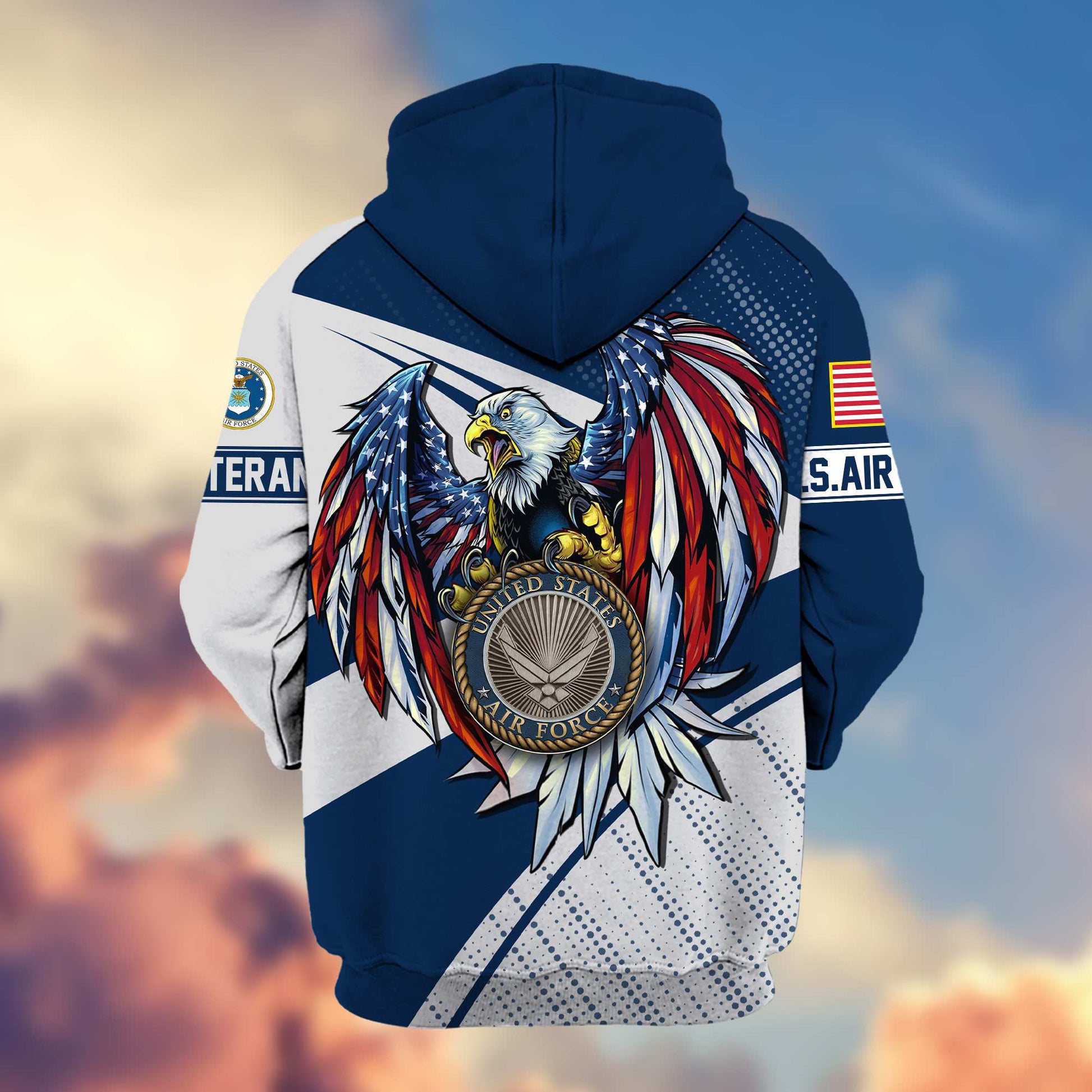 Premium USAF Veteran Zip Hoodie VPVC605604, Gifts For Air Force Veteran