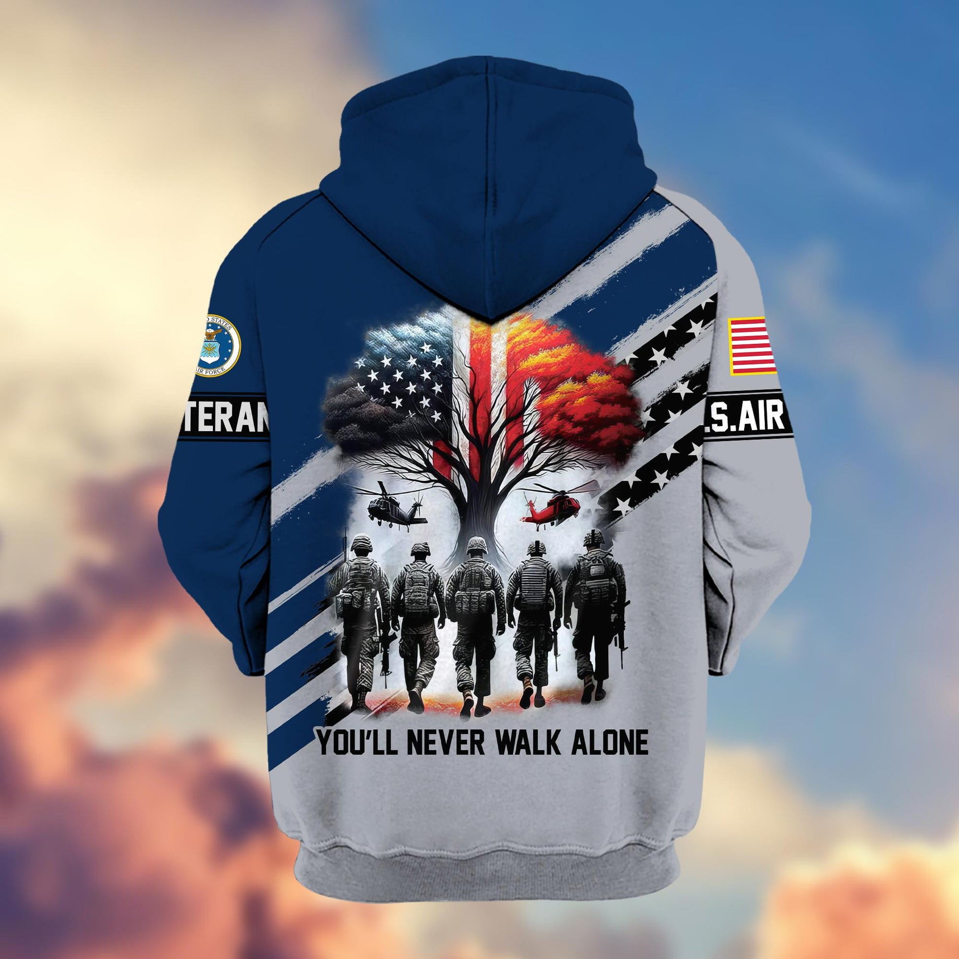 Premium USAF Veteran Zip Hoodie VPVC605804, Gifts For Air Force Veteran