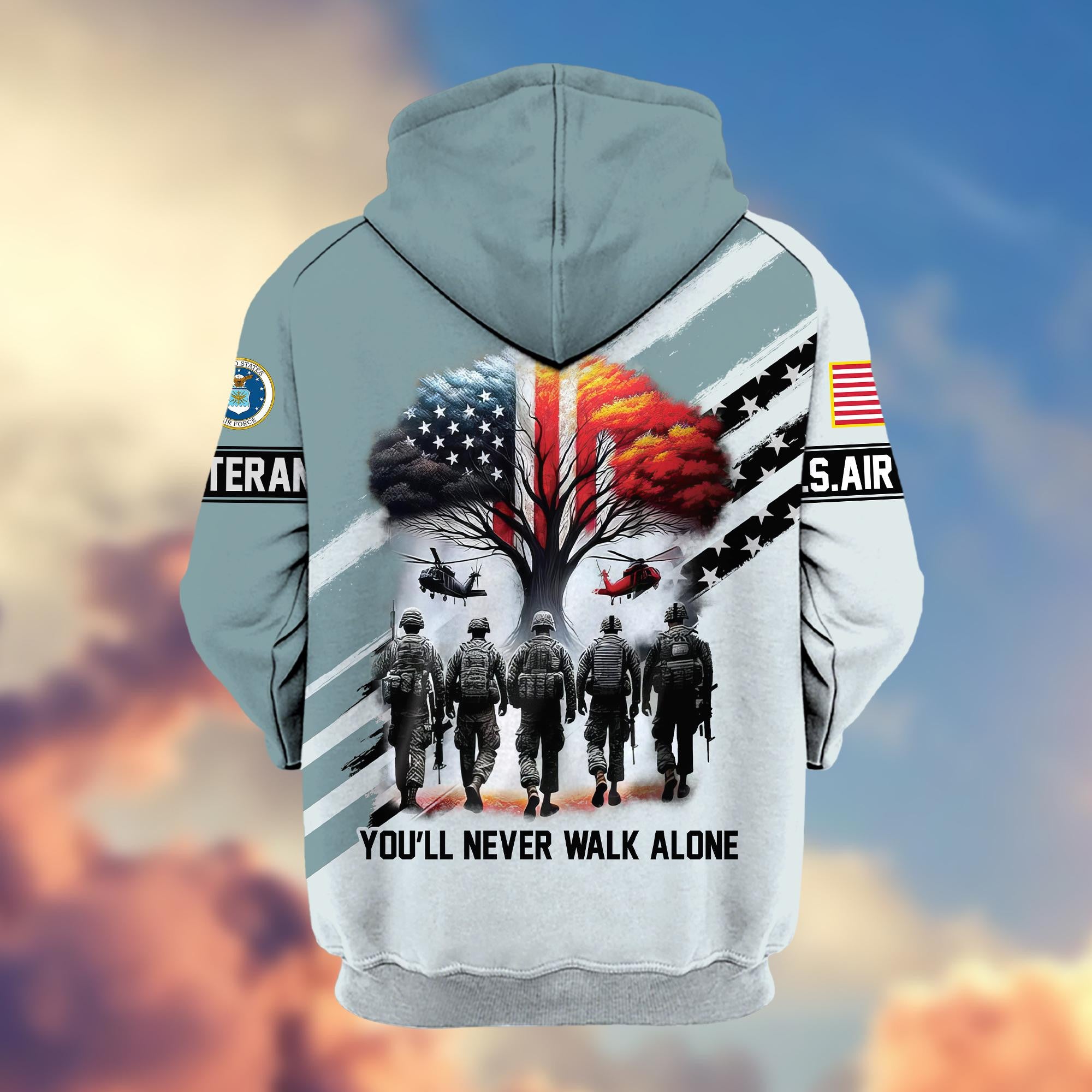 Premium USAF Veteran Zip Hoodie VPVC605812, Gifts For Air Force Veteran