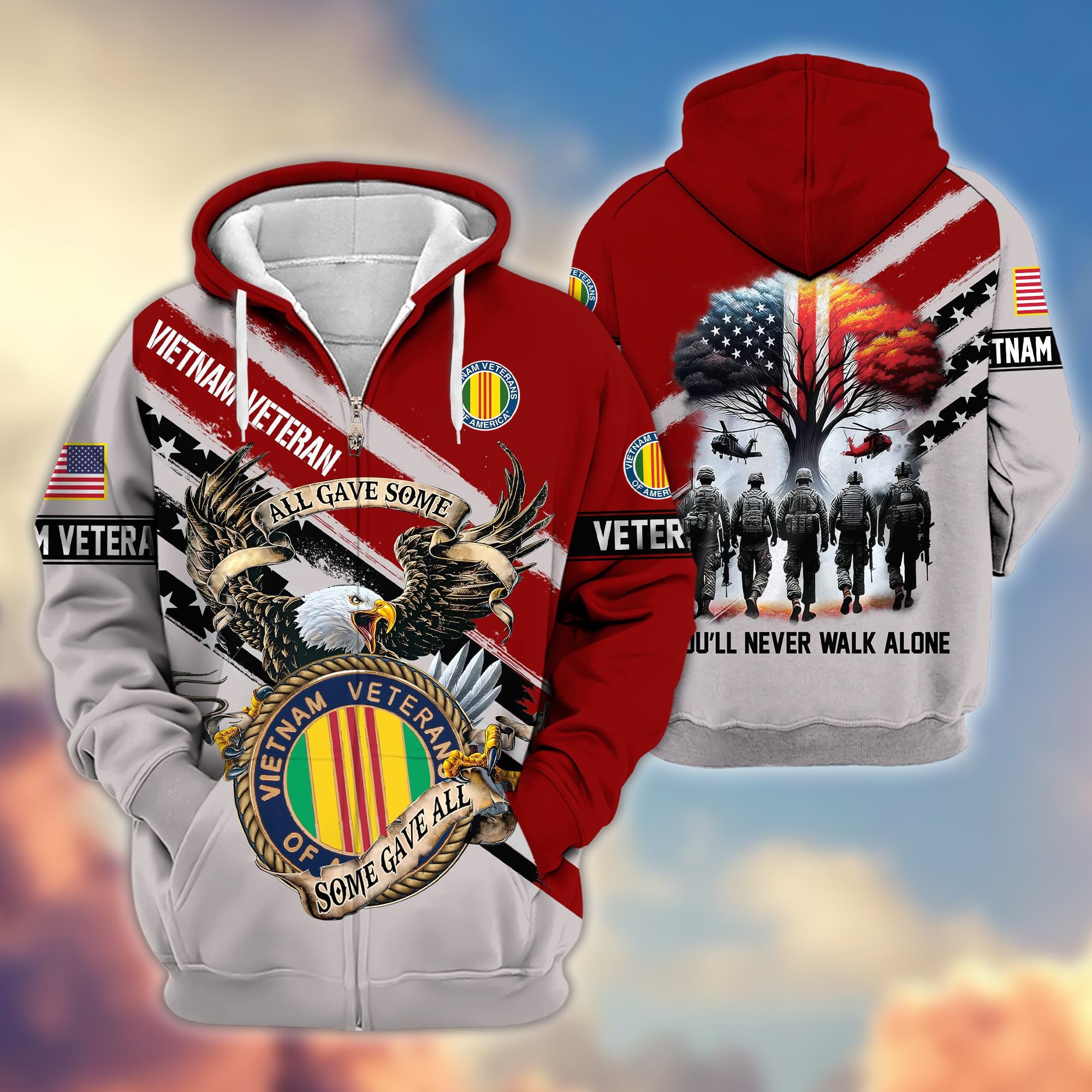 Premium Vietnam Veteran Zip Hoodie VPVC605806, Gifts For Vietnam Veteran