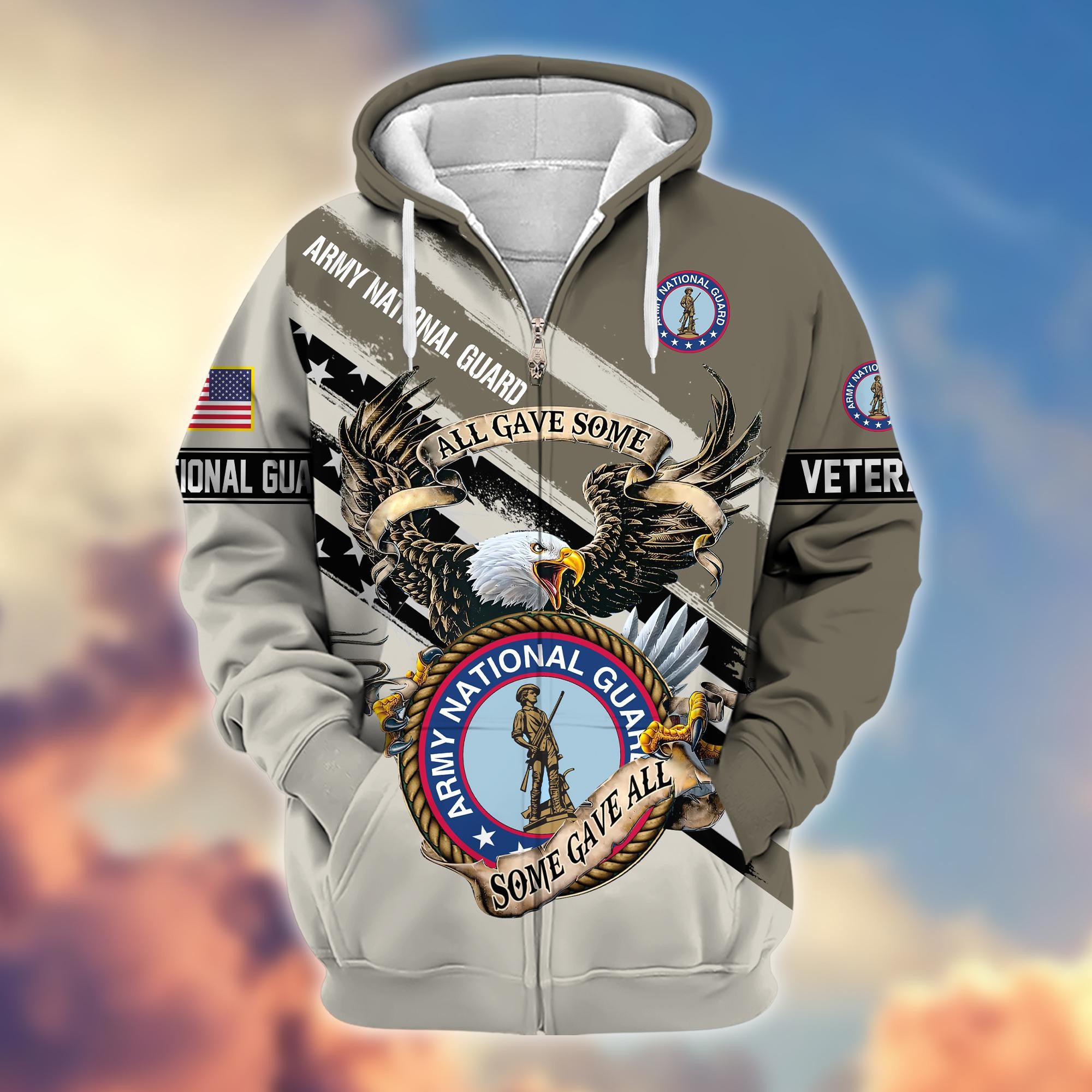 Premium Army National Guard Zip Hoodie VPVC605808, Gifts For Army National Guard Veteran