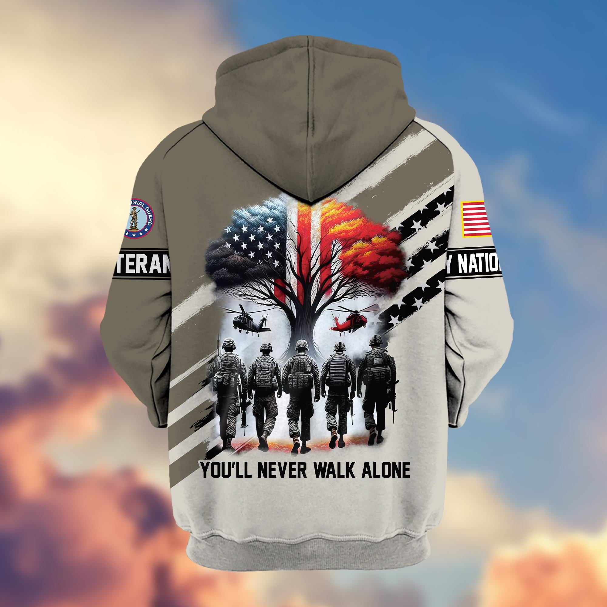 Premium Army National Guard Zip Hoodie VPVC605808, Gifts For Army National Guard Veteran