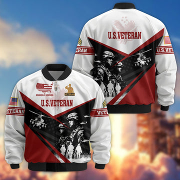 Premium Custom US Veteran Bomber Jacket VPVC802007, Gifts For US Veteran