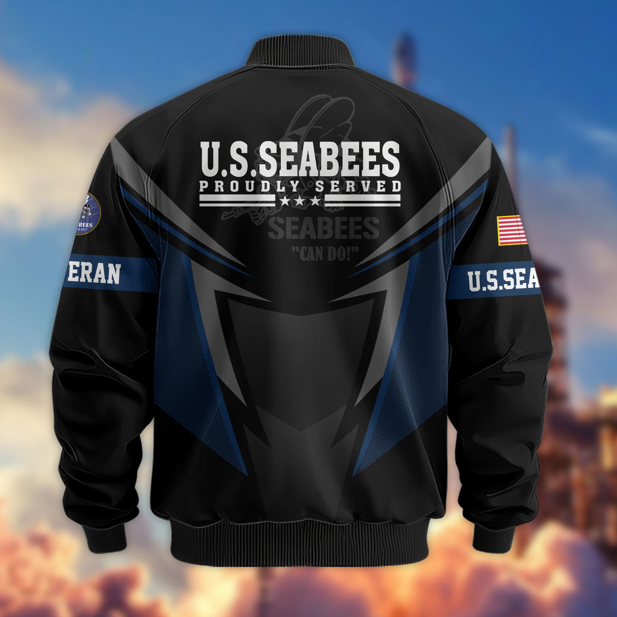 Premium US Veterans Bomber Jacket APHN181015, Gifts For US Veterans, Gifts For Veterans Day