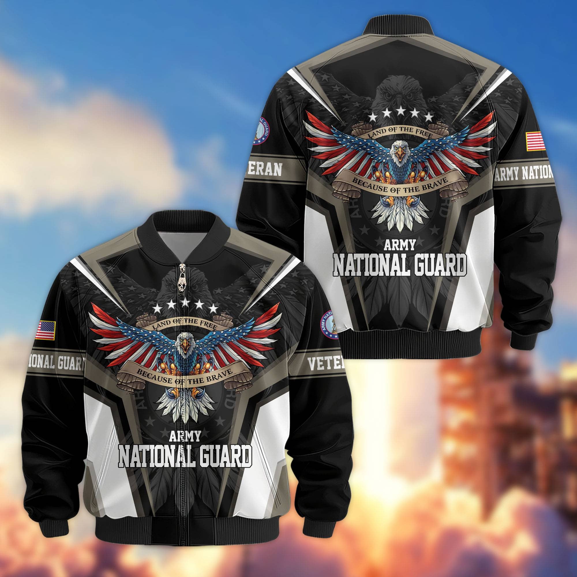 Premium US Veterans Bomber Jacket APHN211011, Gifts For US Veterans, Gifts For Veterans Day