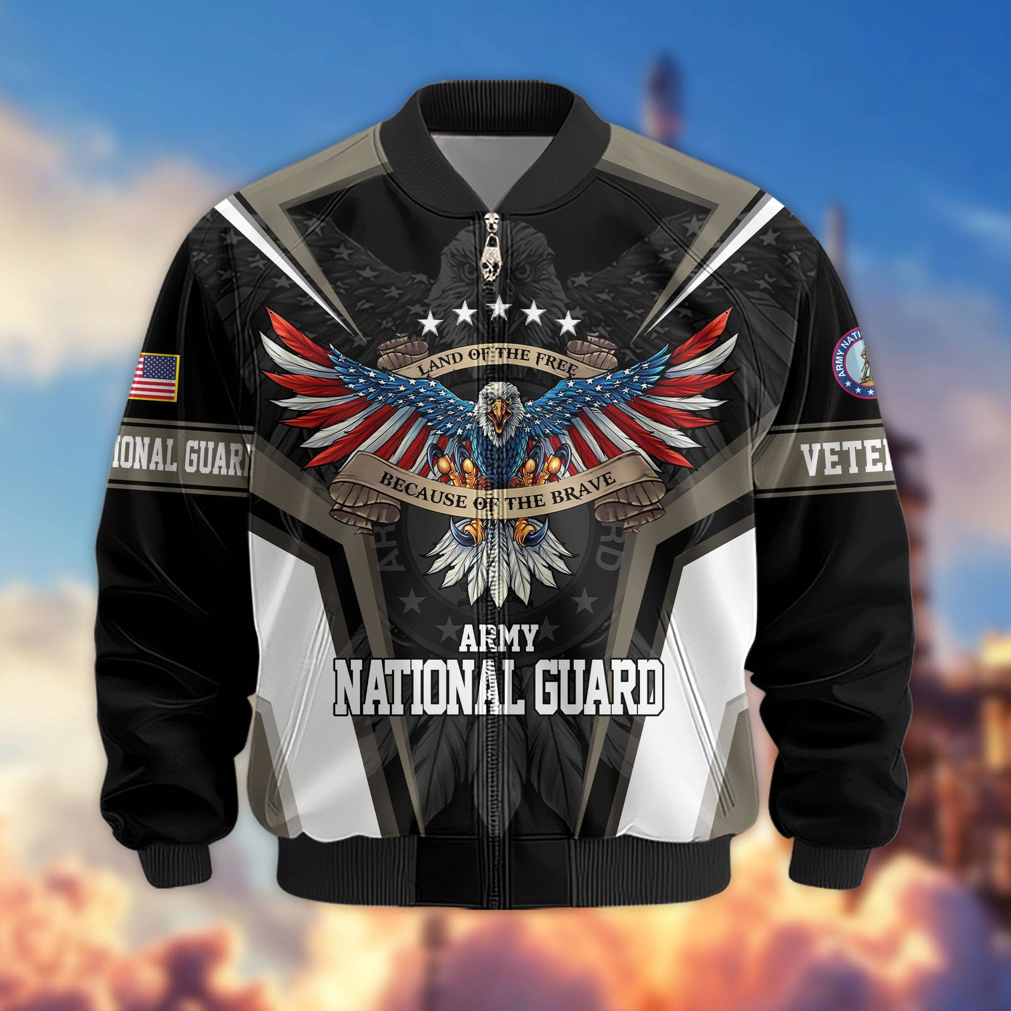Premium US Veterans Bomber Jacket APHN211011, Gifts For US Veterans, Gifts For Veterans Day