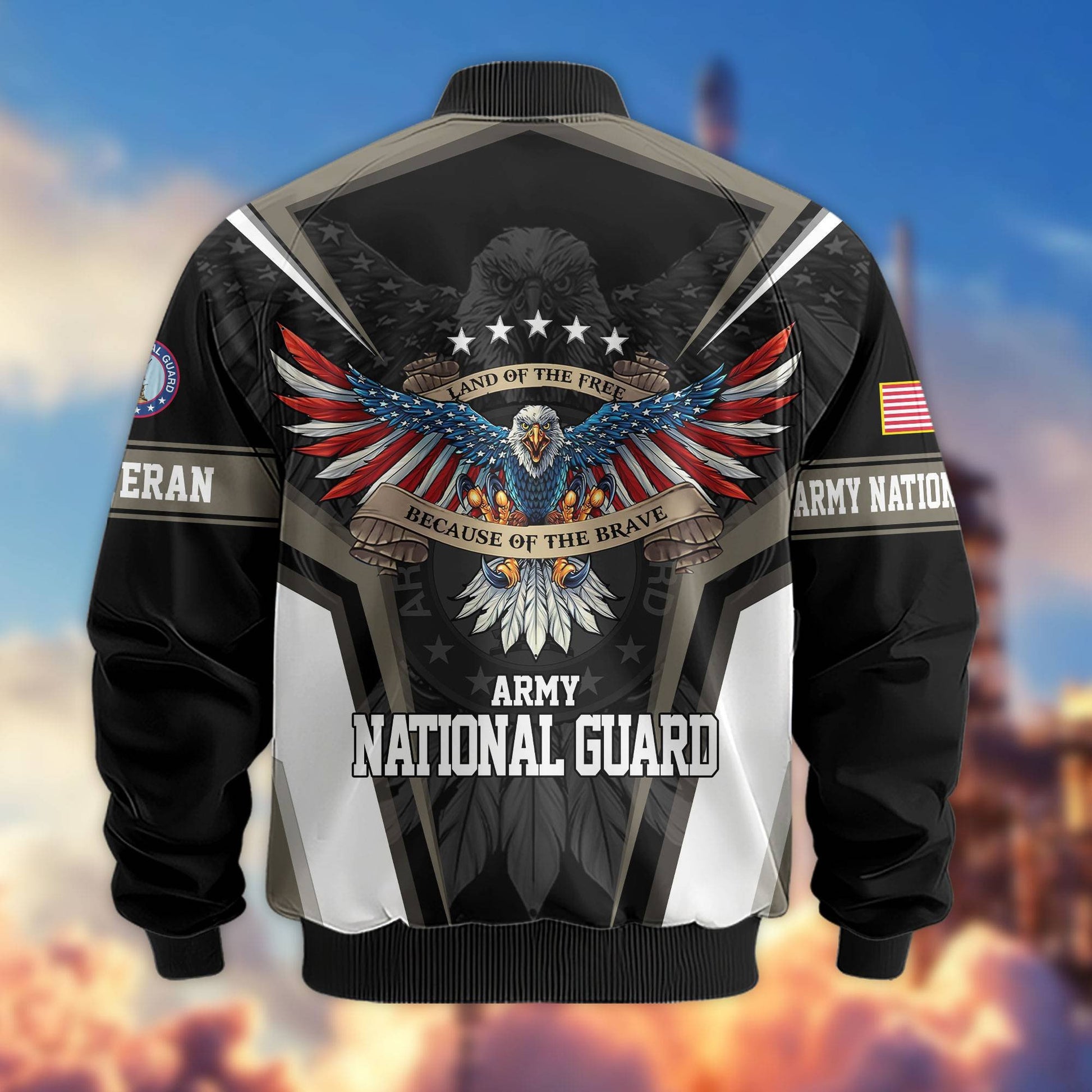 Premium US Veterans Bomber Jacket APHN211011, Gifts For US Veterans, Gifts For Veterans Day
