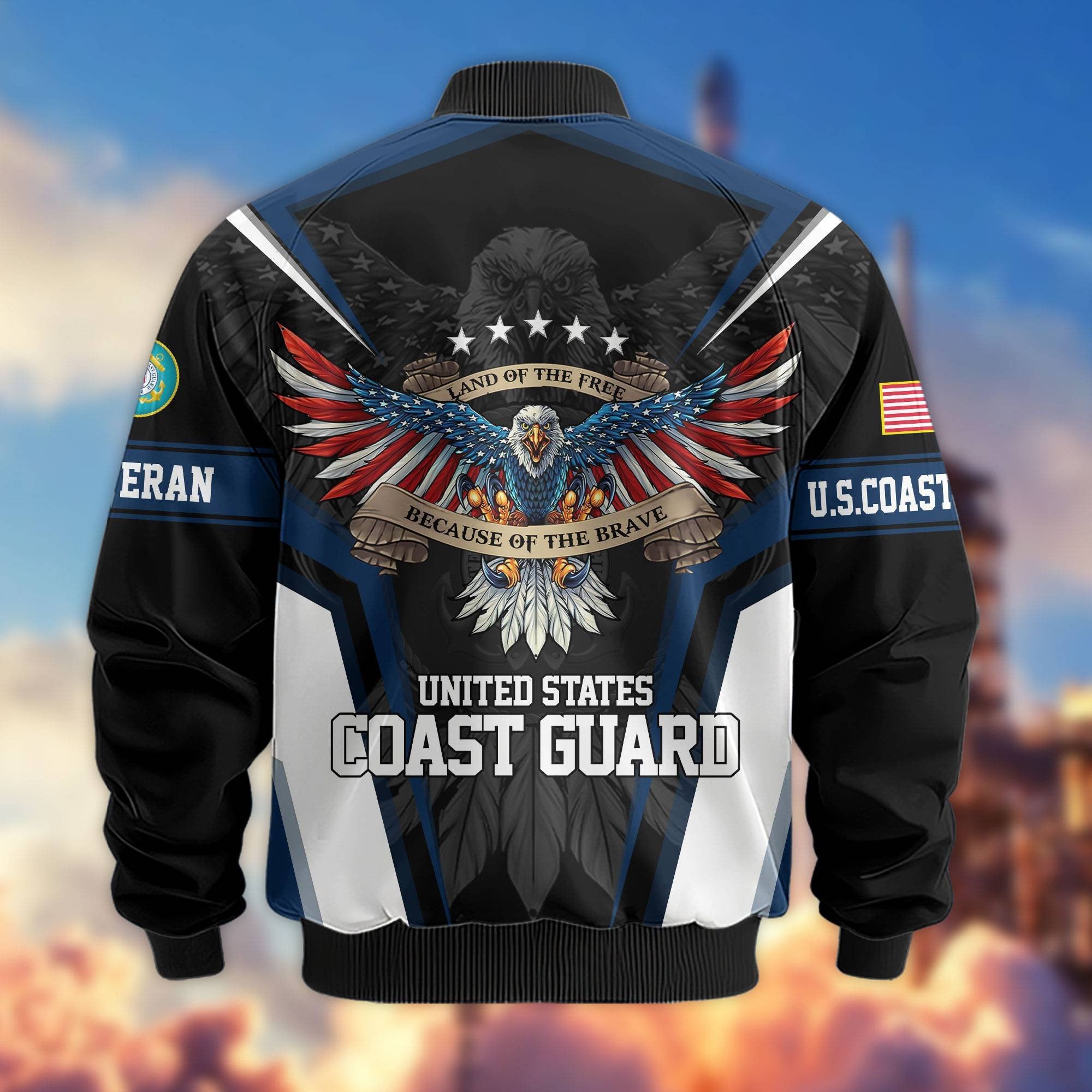 Premium US Veterans Bomber Jacket APHN211011, Gifts For US Veterans, Gifts For Veterans Day