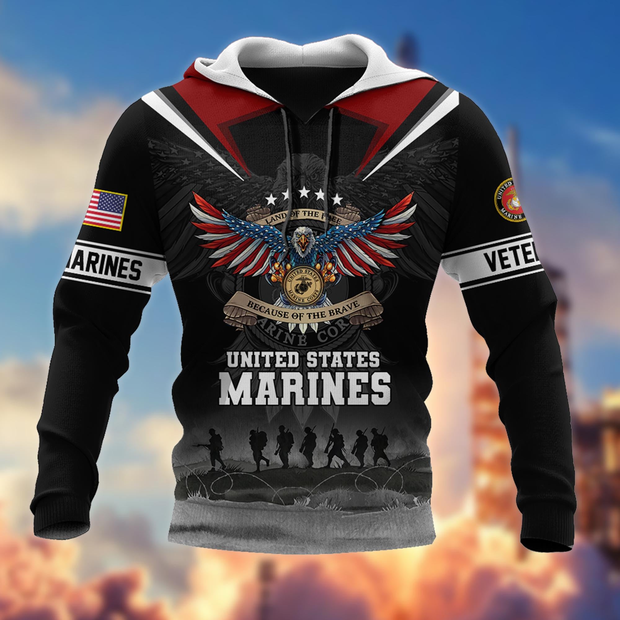 Premium US Veterans Hoodie BPVC251010, Gifts For US Veterans