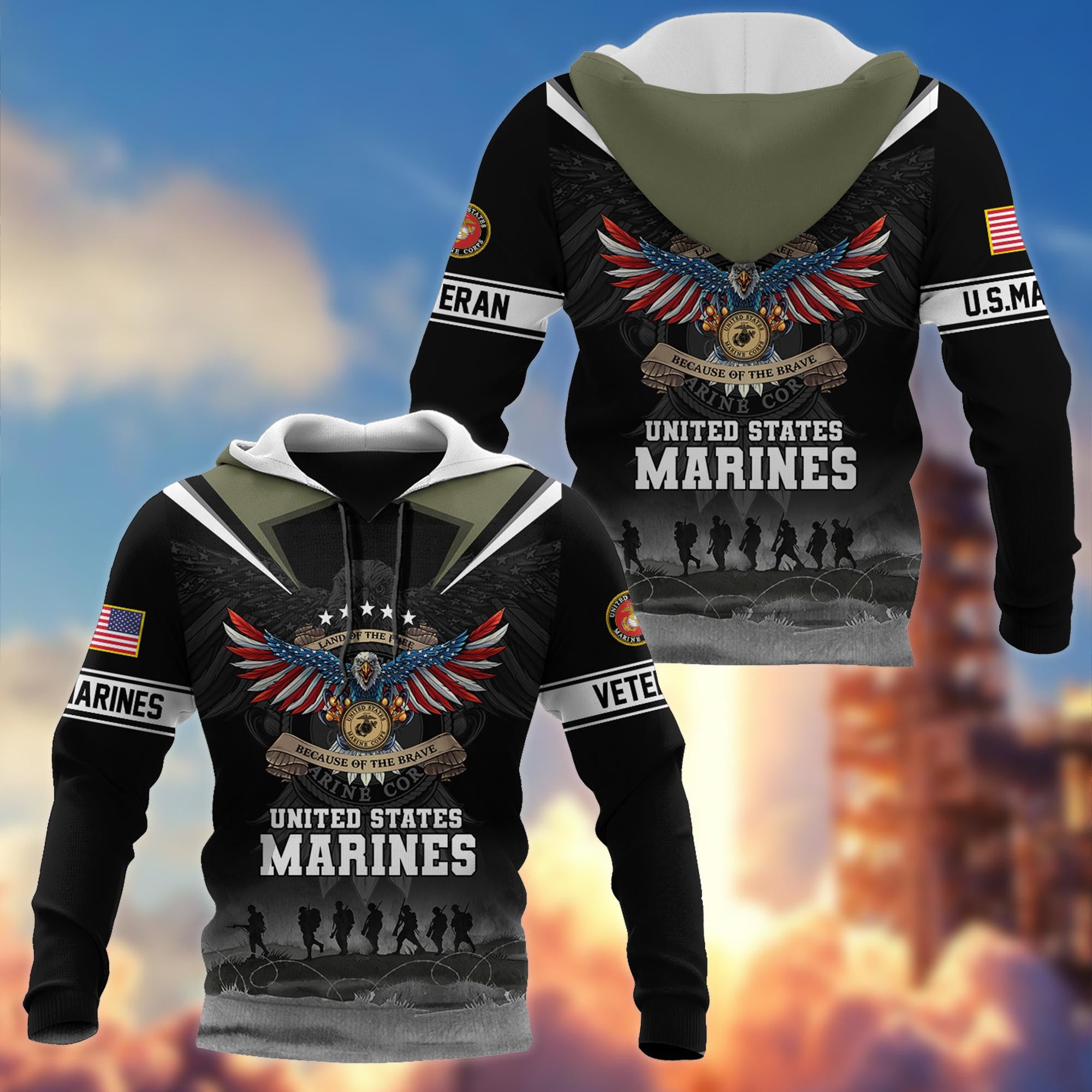 Premium US Veterans Hoodie BPVC251010, Gifts For US Veterans