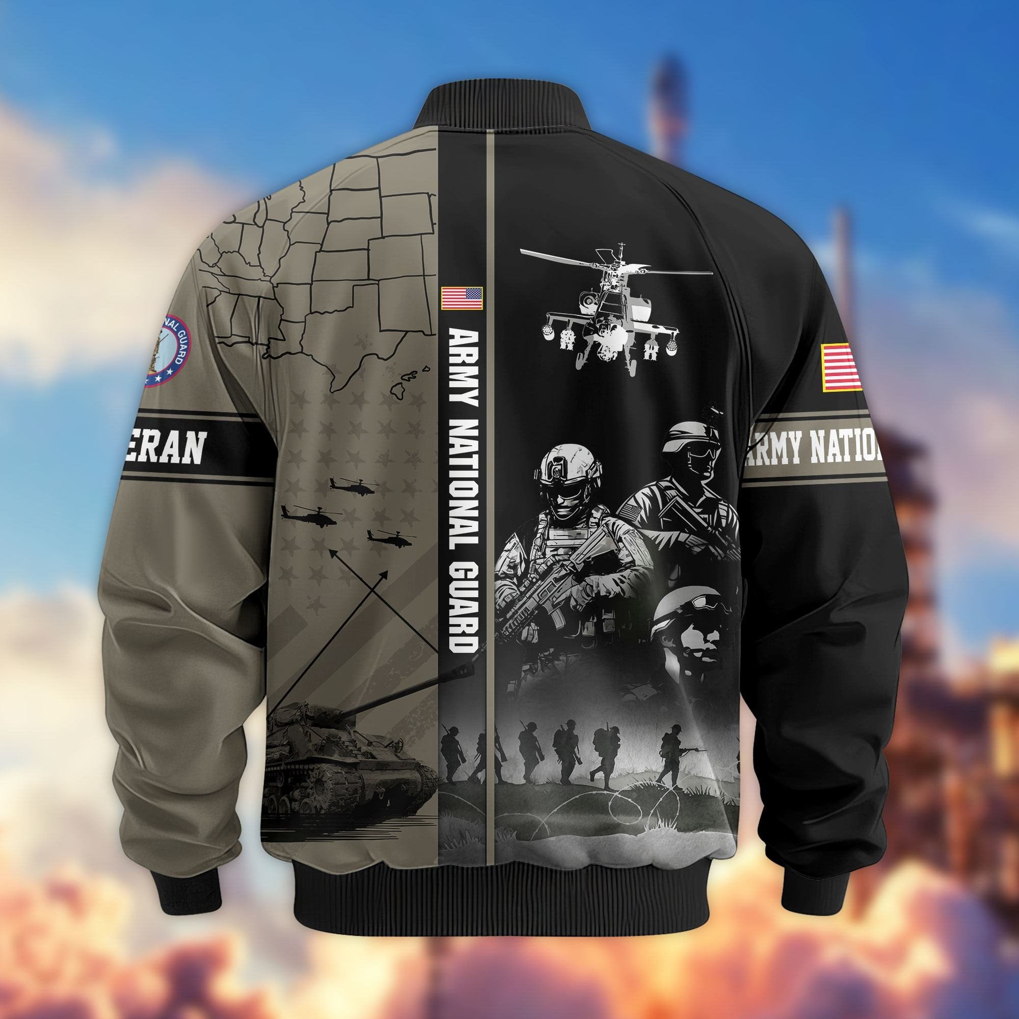 Premium US Veterans Bomber Jacket APHN241011, Gifts For US Veterans, Gifts For Veterans Day
