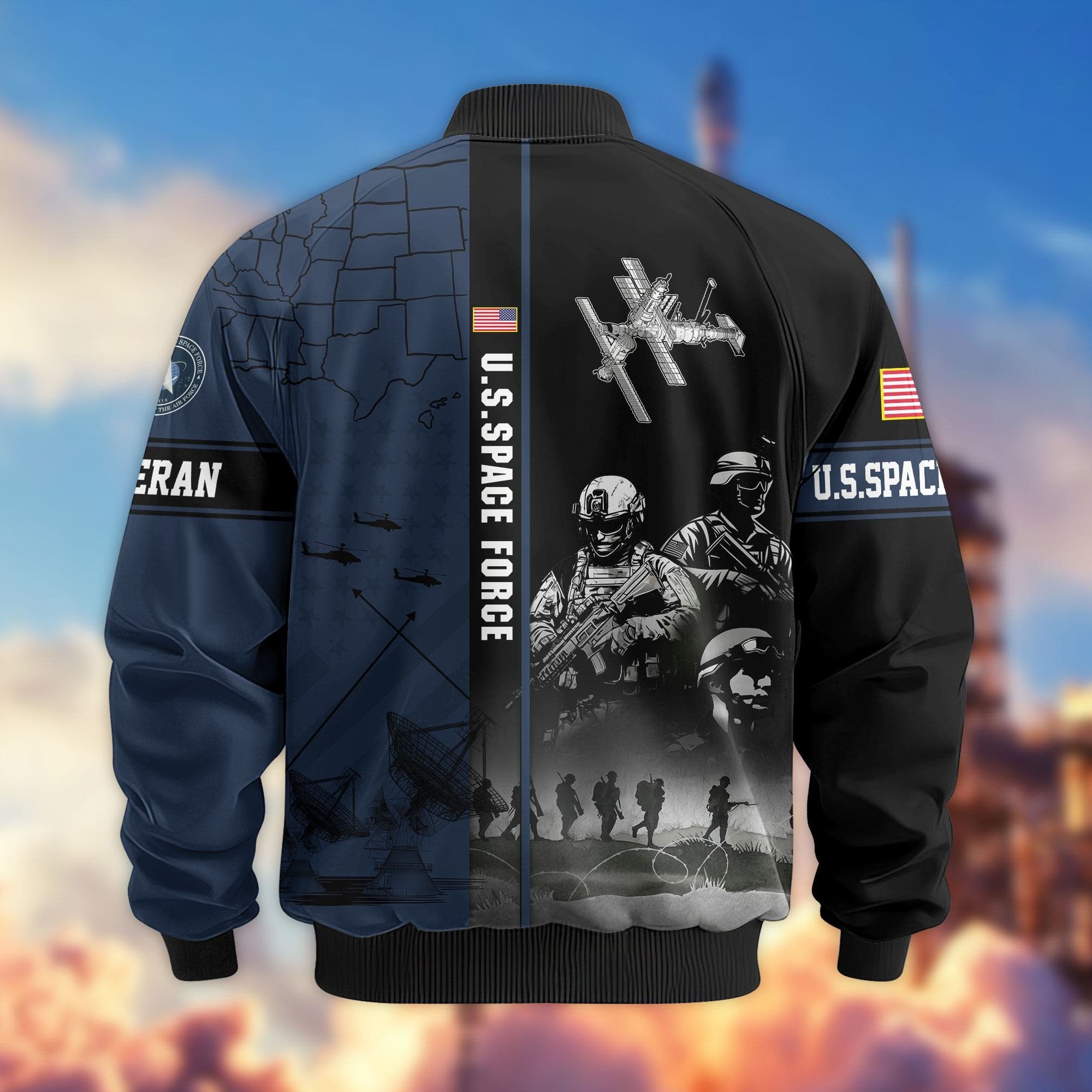 Premium US Veterans Bomber Jacket APHN241011, Gifts For US Veterans, Gifts For Veterans Day