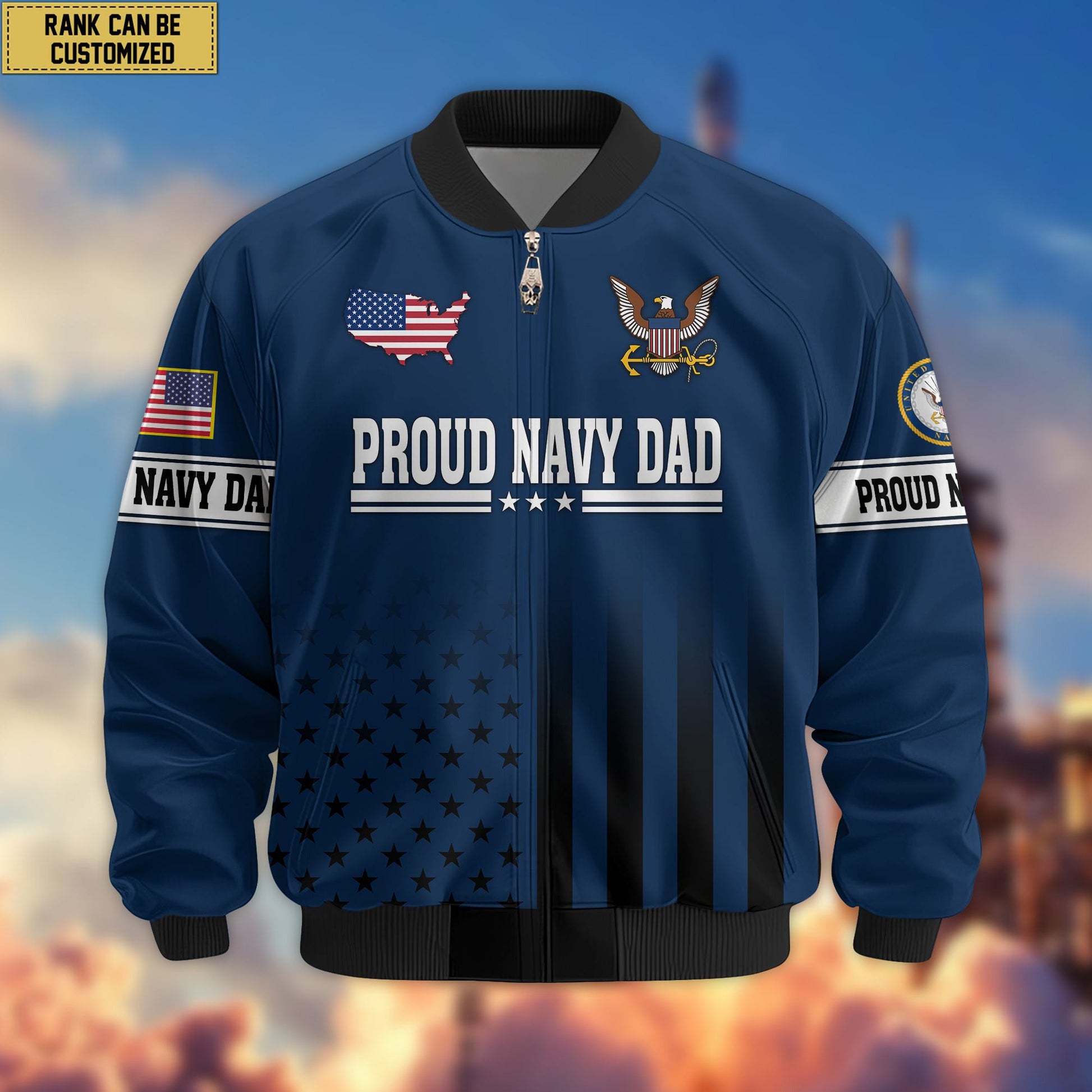 Premium US Navy Dad Bomber Jacket BPVC261011