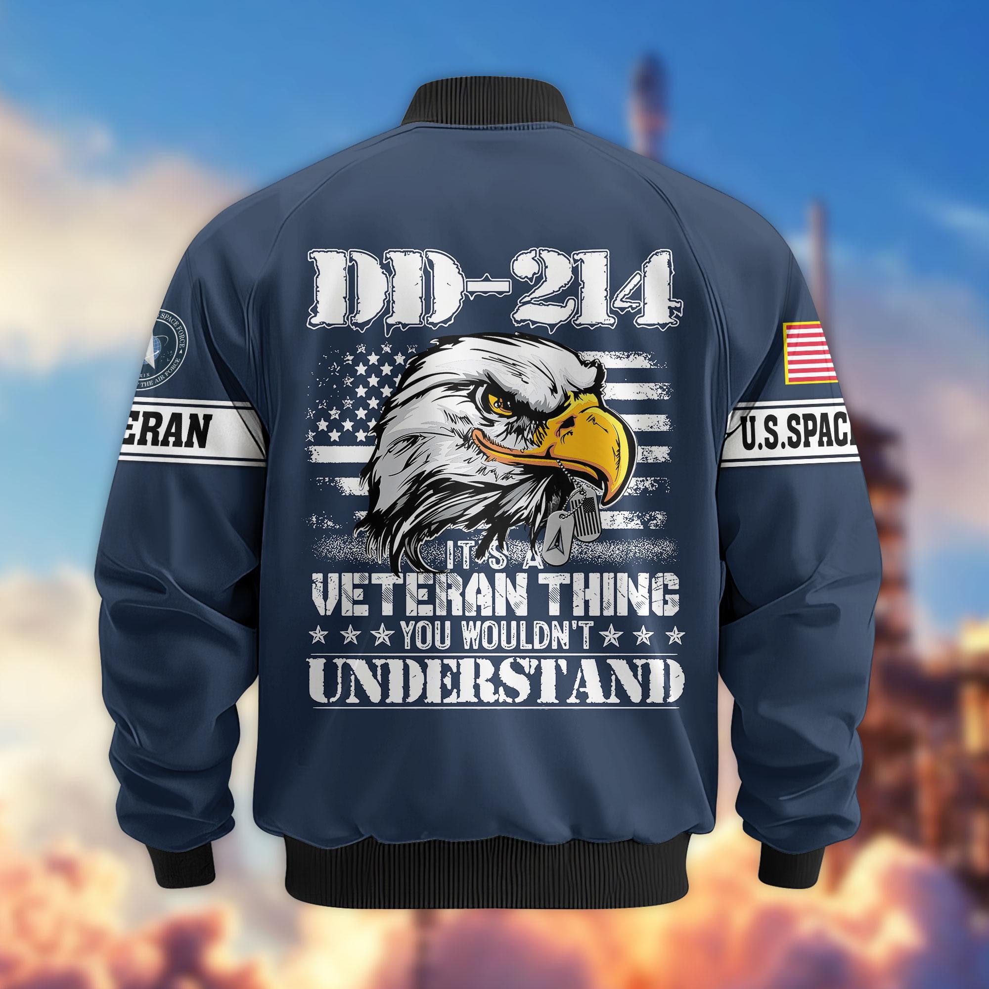 Premium US Veterans Bomber Jacket APHN231012, Gifts For US Veterans