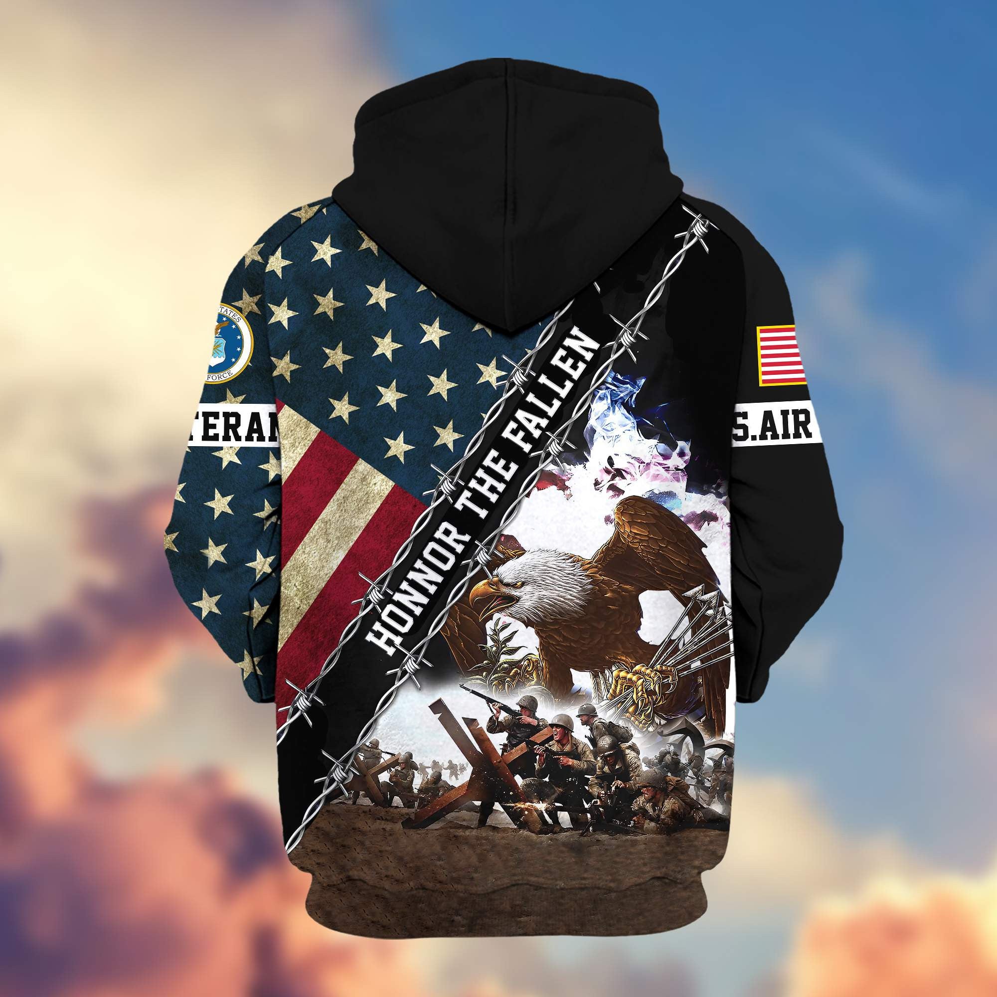 Premium USAF Veteran Zip Hoodie VPVC606304, Gifts For Air Force Veteran