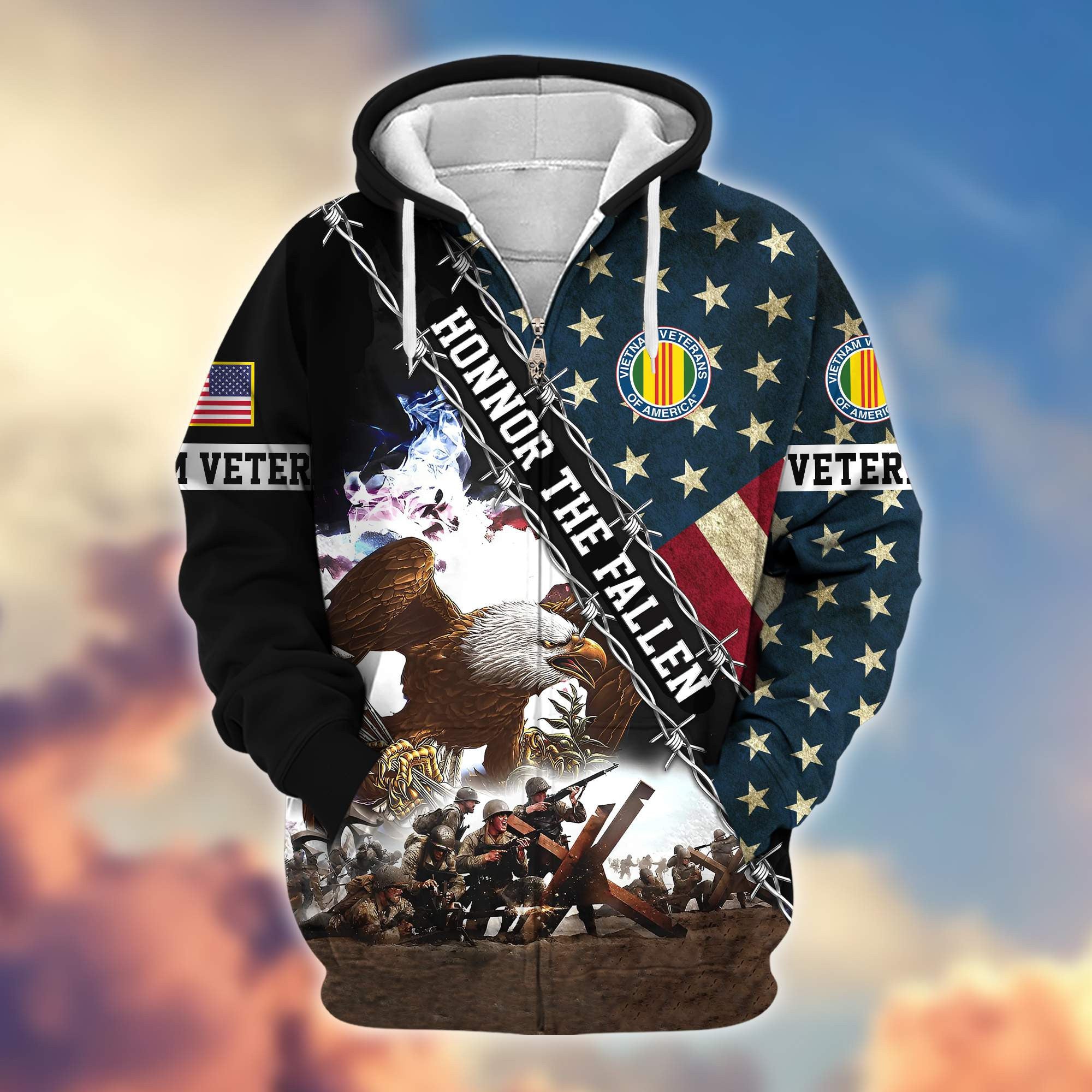 Premium Vietnam Veteran Zip Hoodie VPVC606306, Gifts For Vietnam Veteran