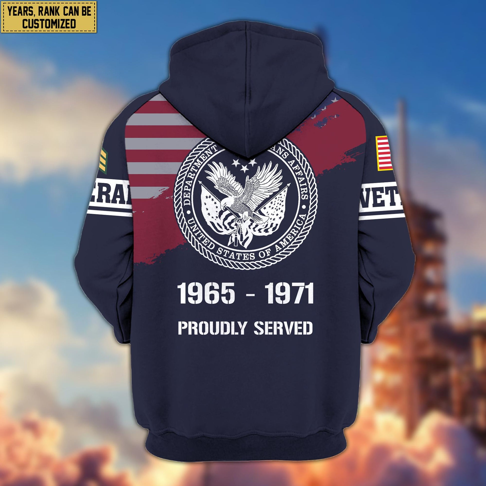 Premium Custom US Veteran Zip Hoodie VPVC606707, Gifts For US Veteran