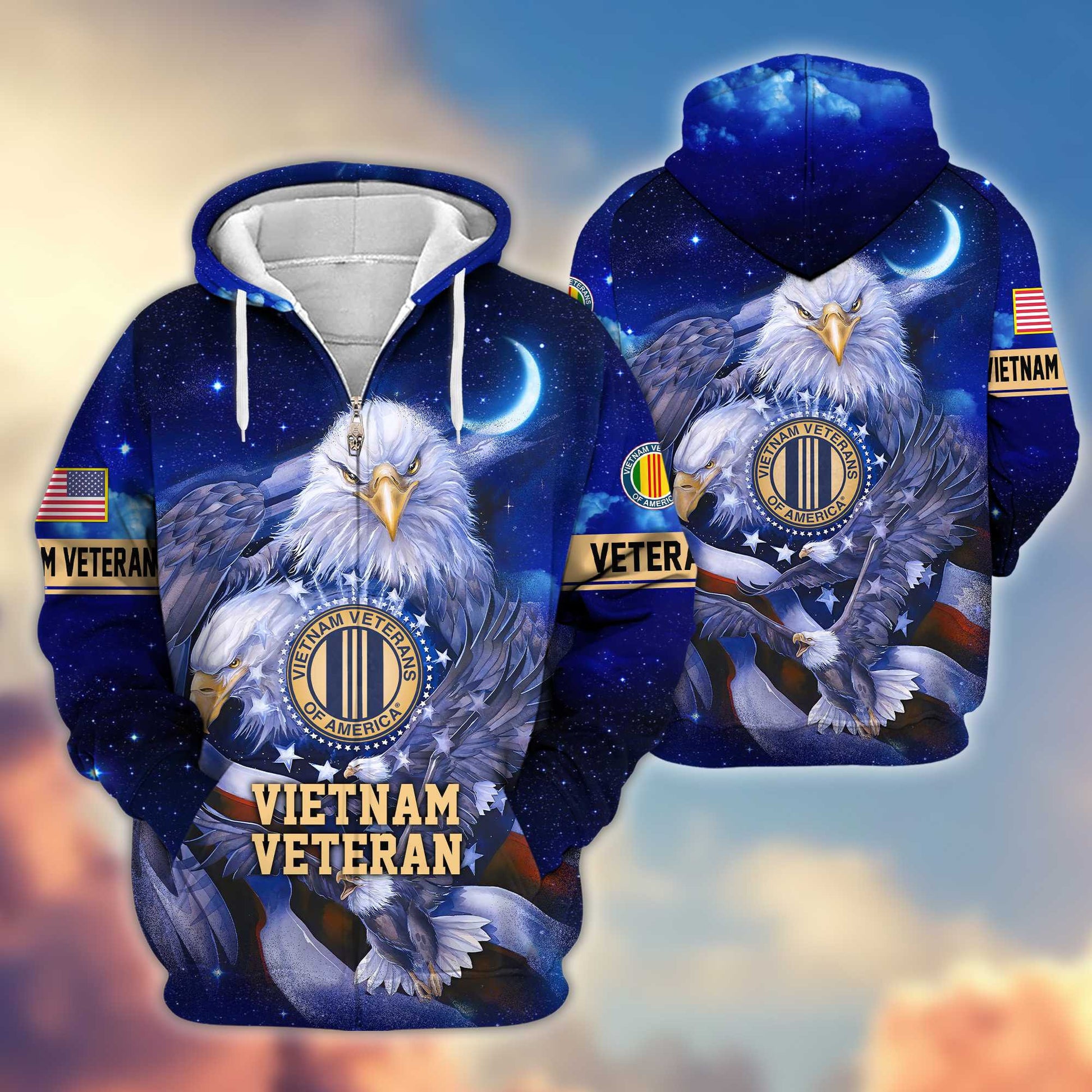 Premium US Veterans Zip Hoodie APHN041112, Gifts For US Veterans