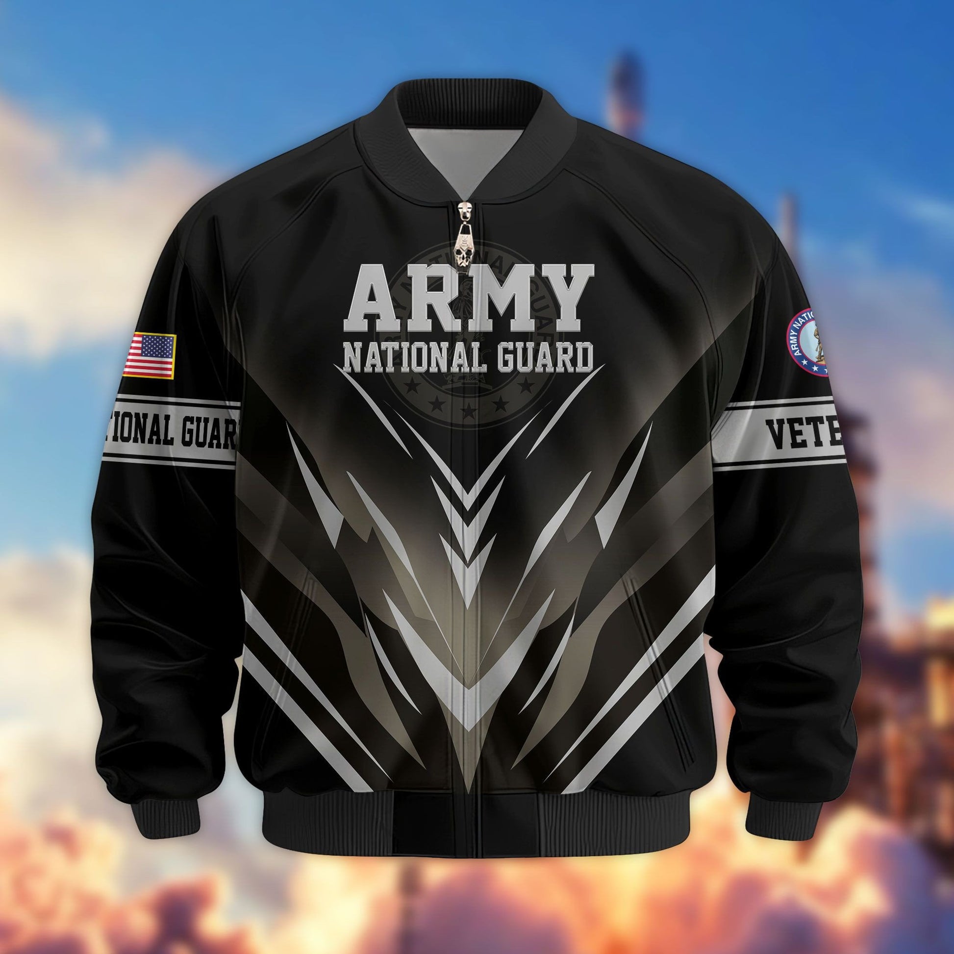Premium Respect The Flag US Veterans Bomber Jacket APHN061112, Gifts For US Veterans