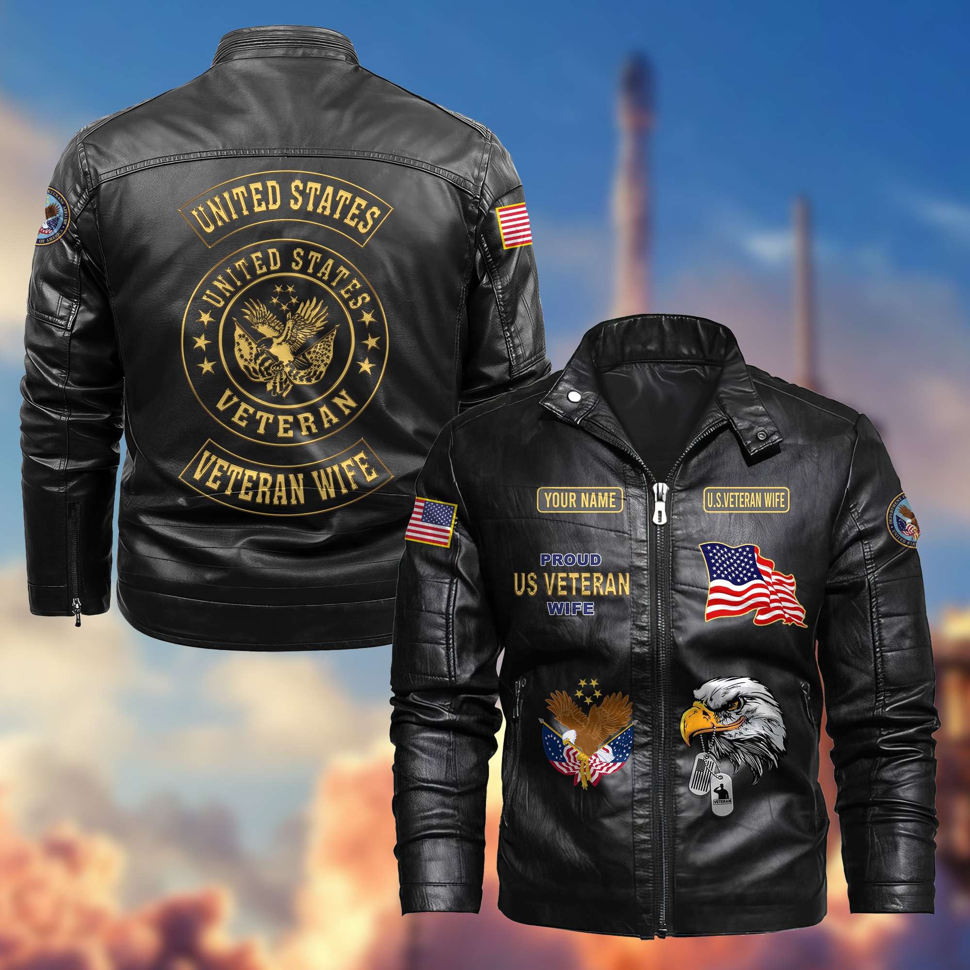 Premium Personalized US Veteran Wife Jackets BPVC221110