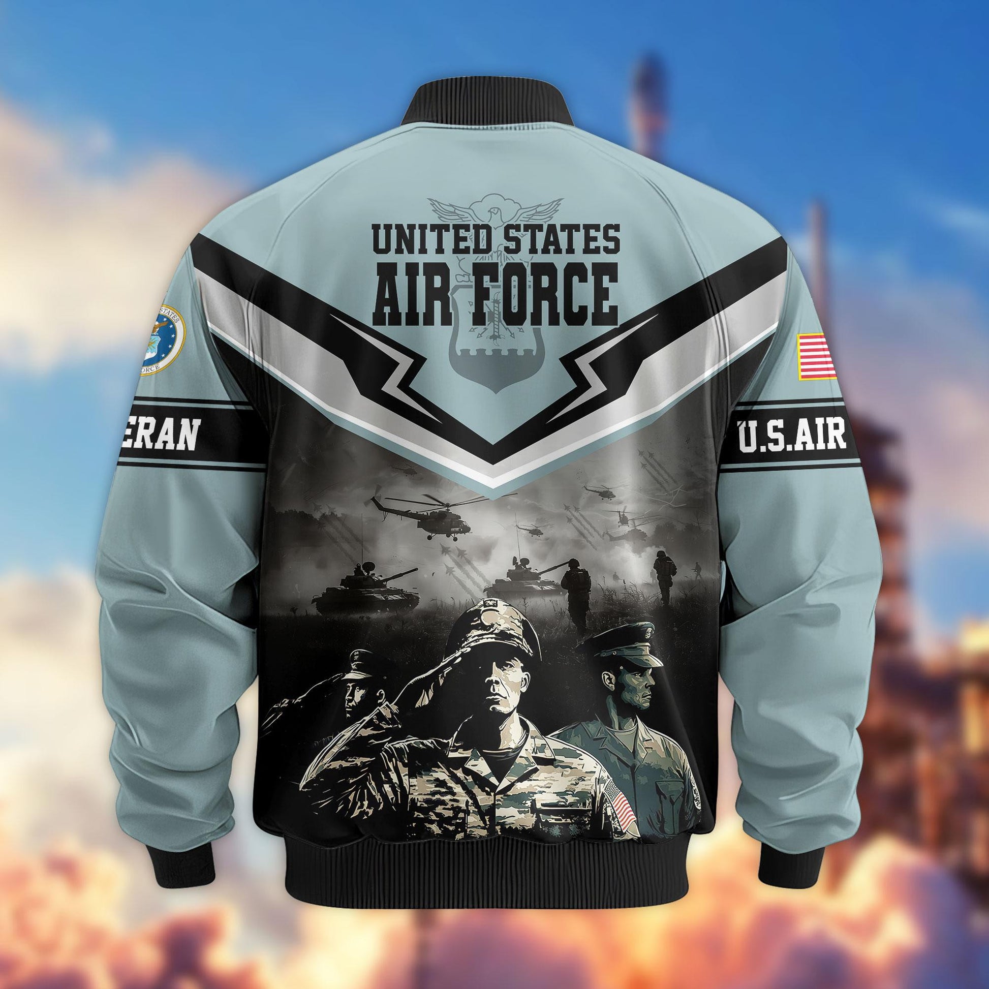 Premium Honoring All Who Served US Veterans Bomber Jacket APHN071114, Gifts For US Veterans