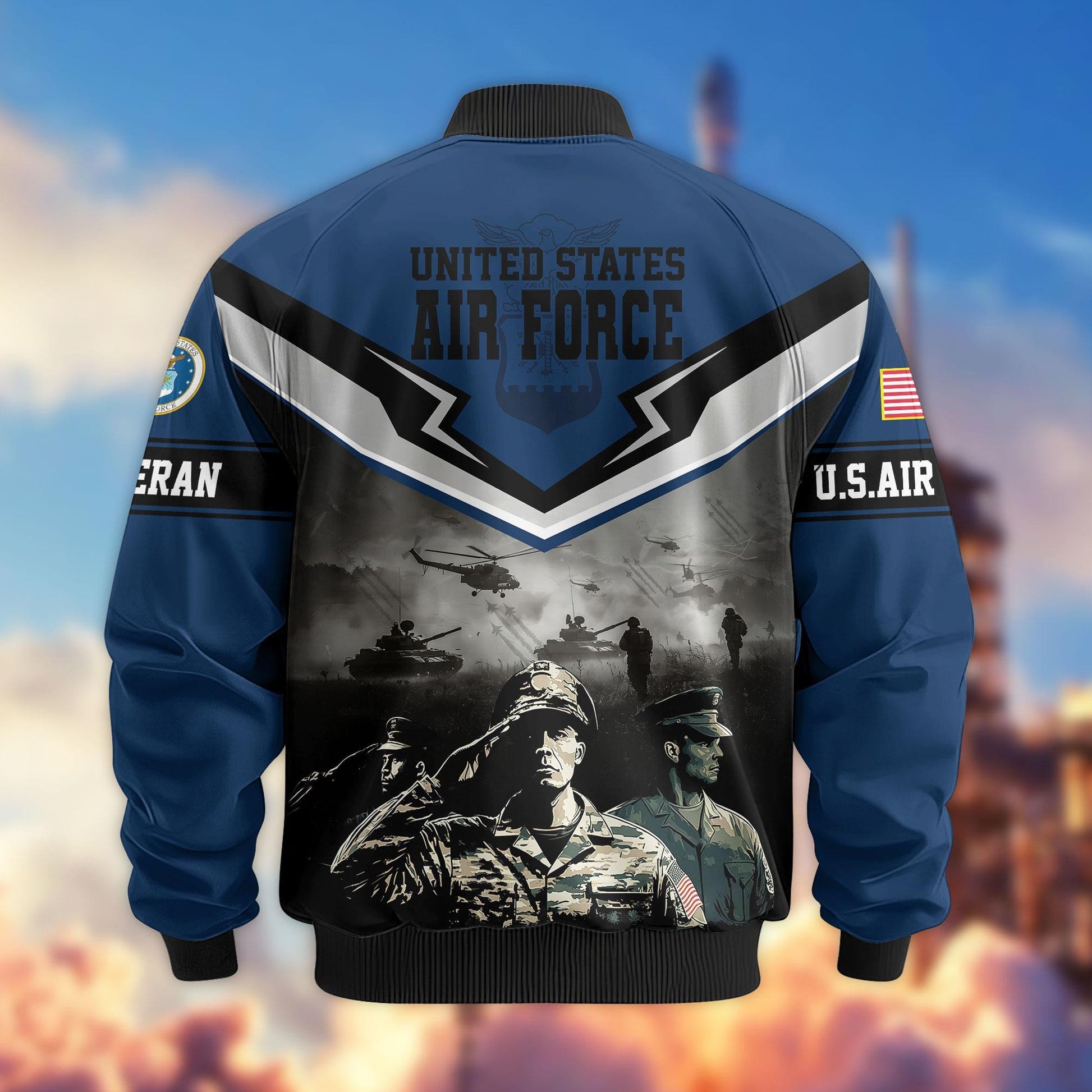 Premium Honoring All Who Served US Veterans Bomber Jacket APHN071114, Gifts For US Veterans