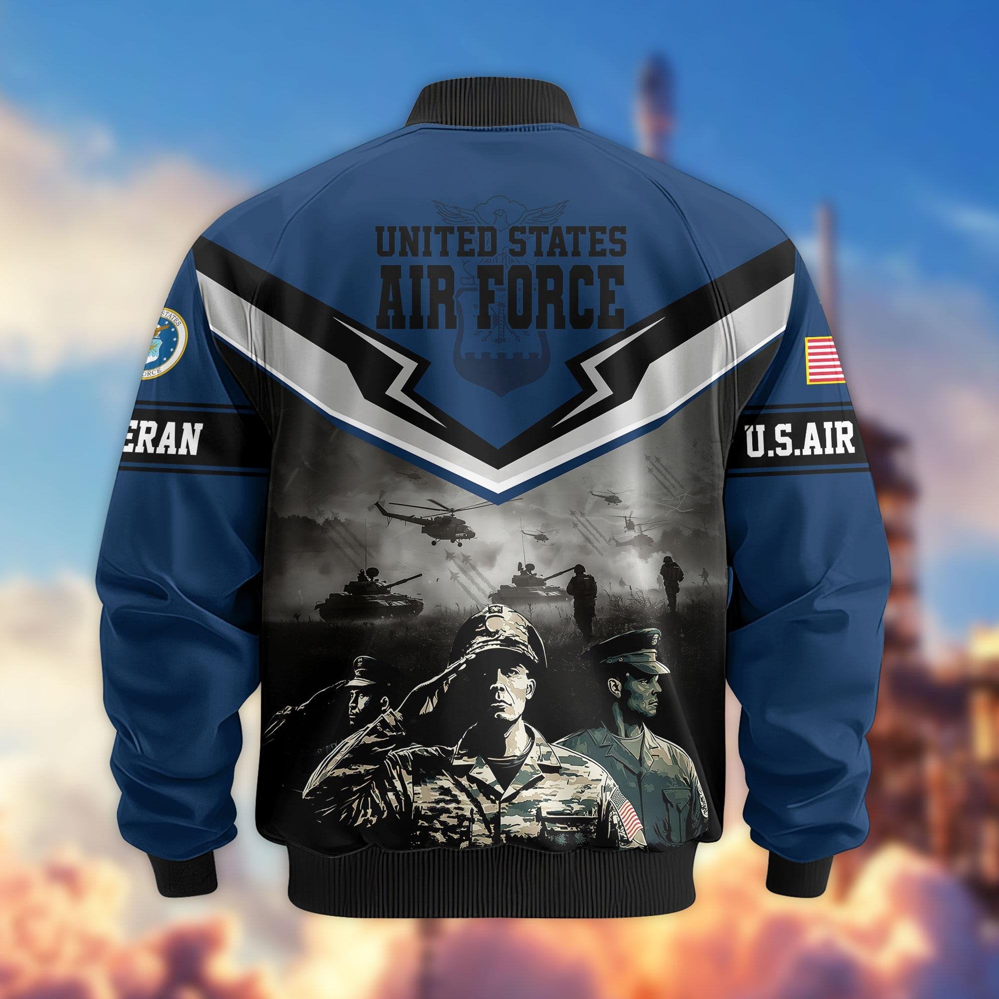 Premium Honoring All Who Served US Veterans Bomber Jacket APHN071114, Gifts For US Veterans