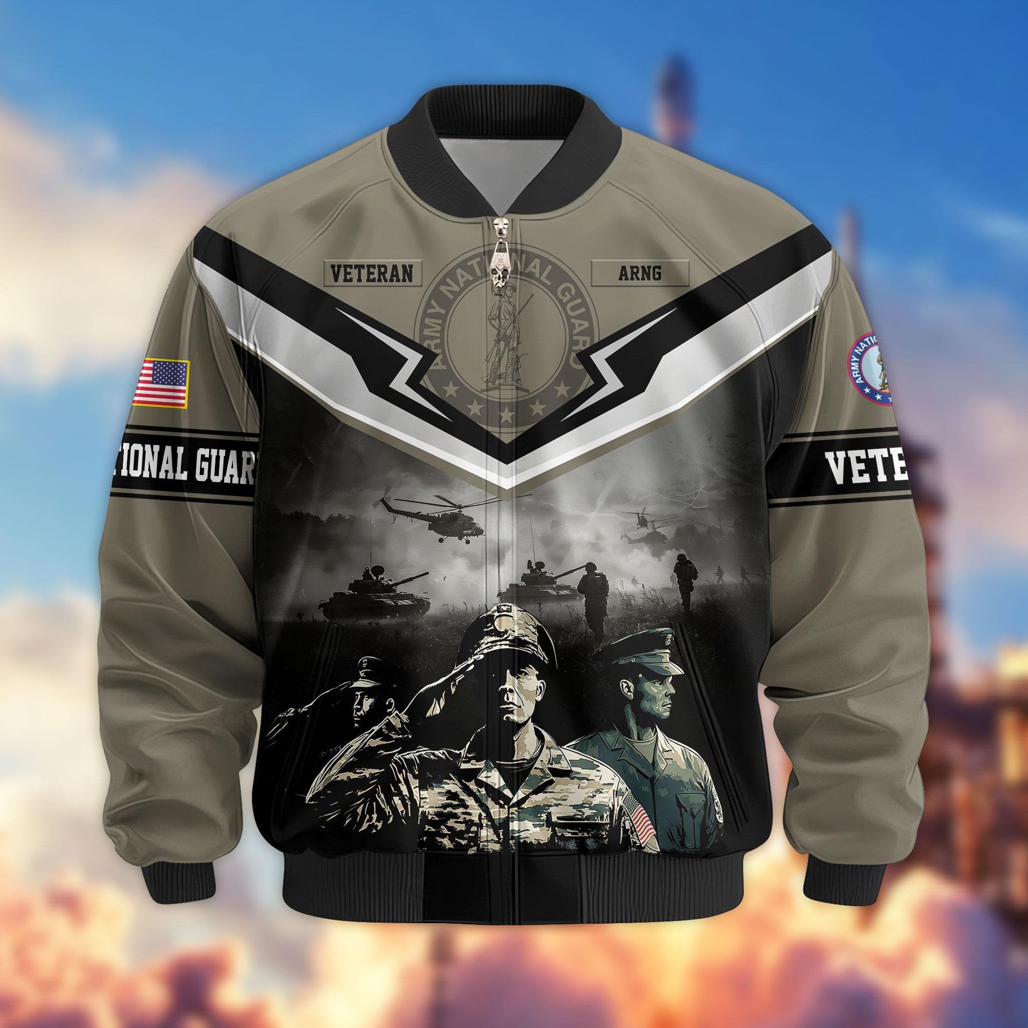 Premium Honoring All Who Served US Veterans Bomber Jacket APHN071114, Gifts For US Veterans
