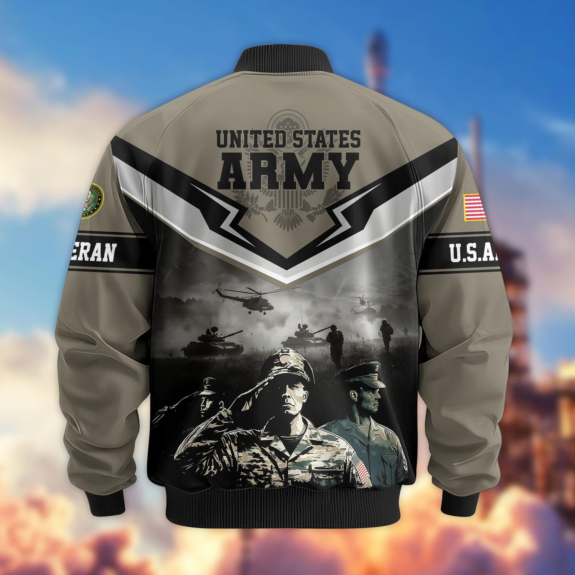 Premium Honoring All Who Served US Veterans Bomber Jacket APHN071114, Gifts For US Veterans